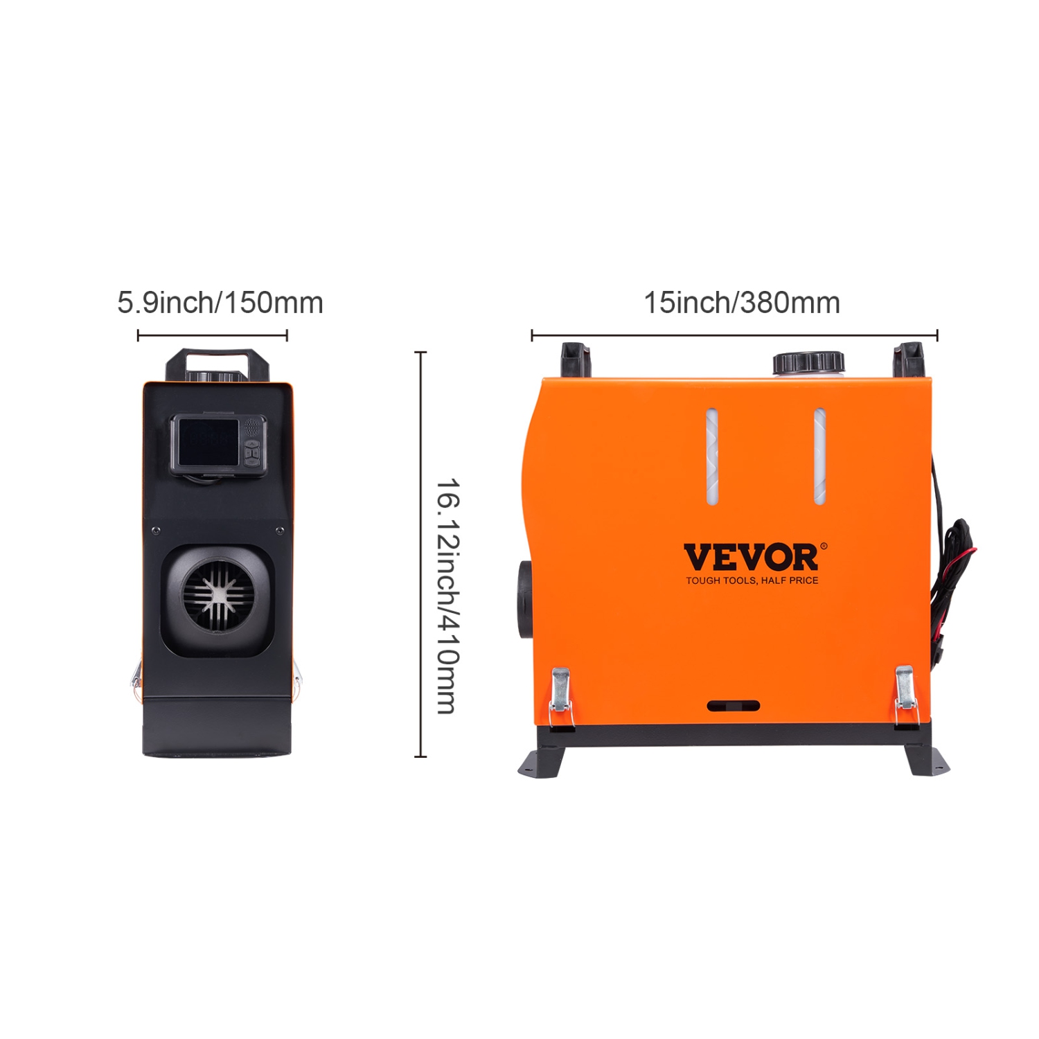 Chauffe-air diesel VEVOR 8 KW, radiateur diesel tout-en-un à commande par application Bluetooth avec réglage automatique de l'altitude, télécommande