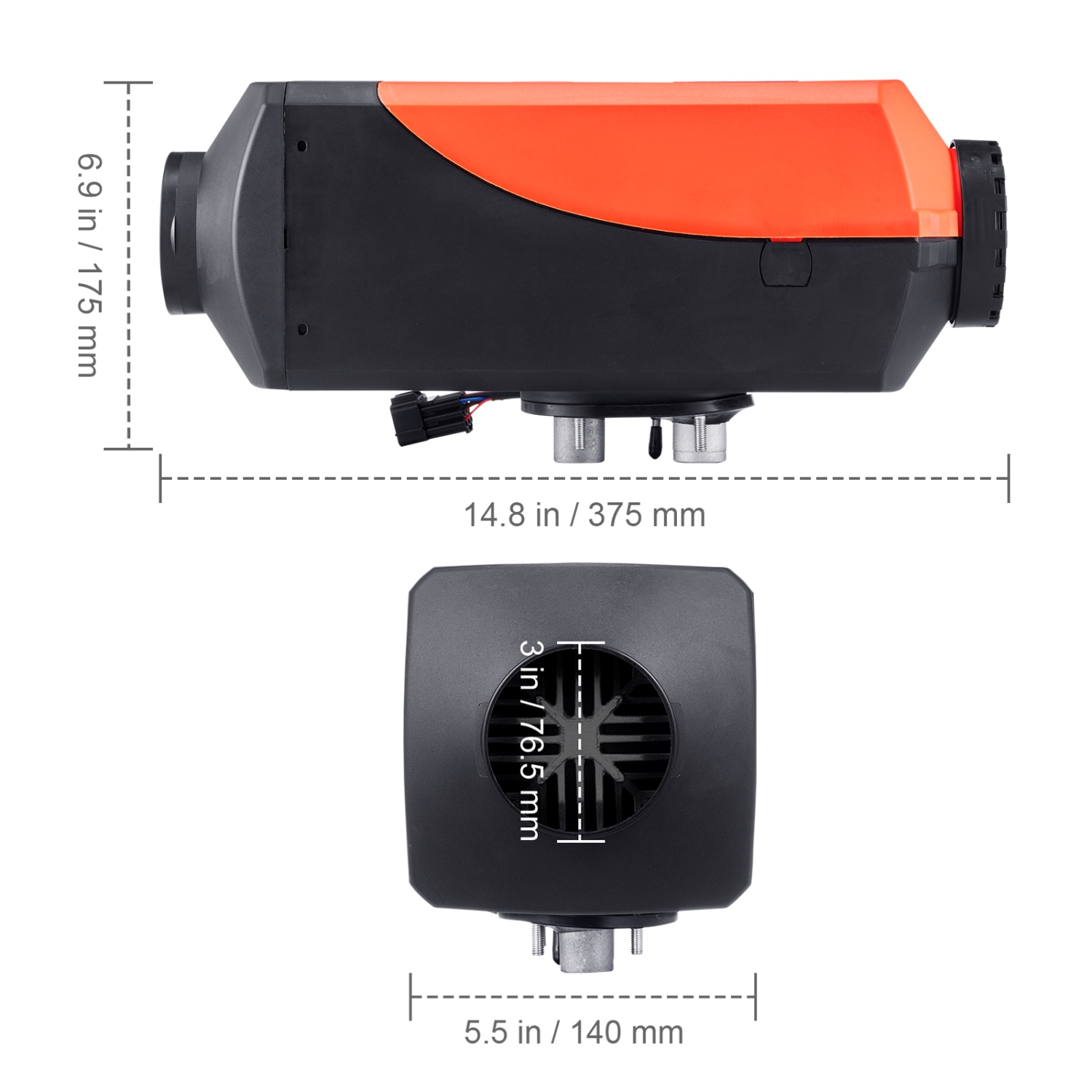 VEVOR Bluetooth App Control Diesel Air Heater, 12V 5KW Diesel Heater, Remote Control and LCD, Diesel Parking Heater for RV Trailer Camper Van Boat