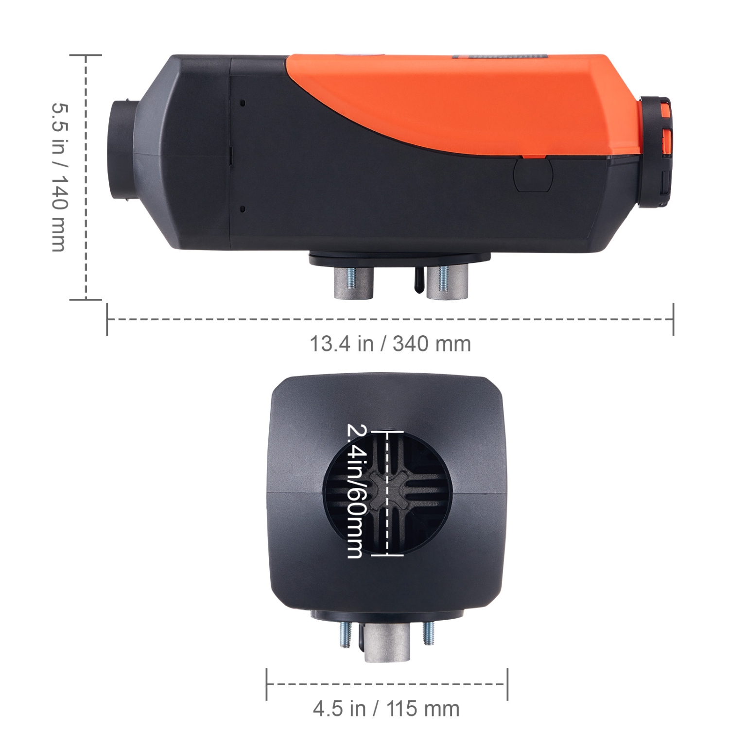 VEVOR Bluetooth App Control Diesel Air Heater, 12V 2KW Diesel Heater with Automatic Altitude Adjustment, Remote Control and LCD
