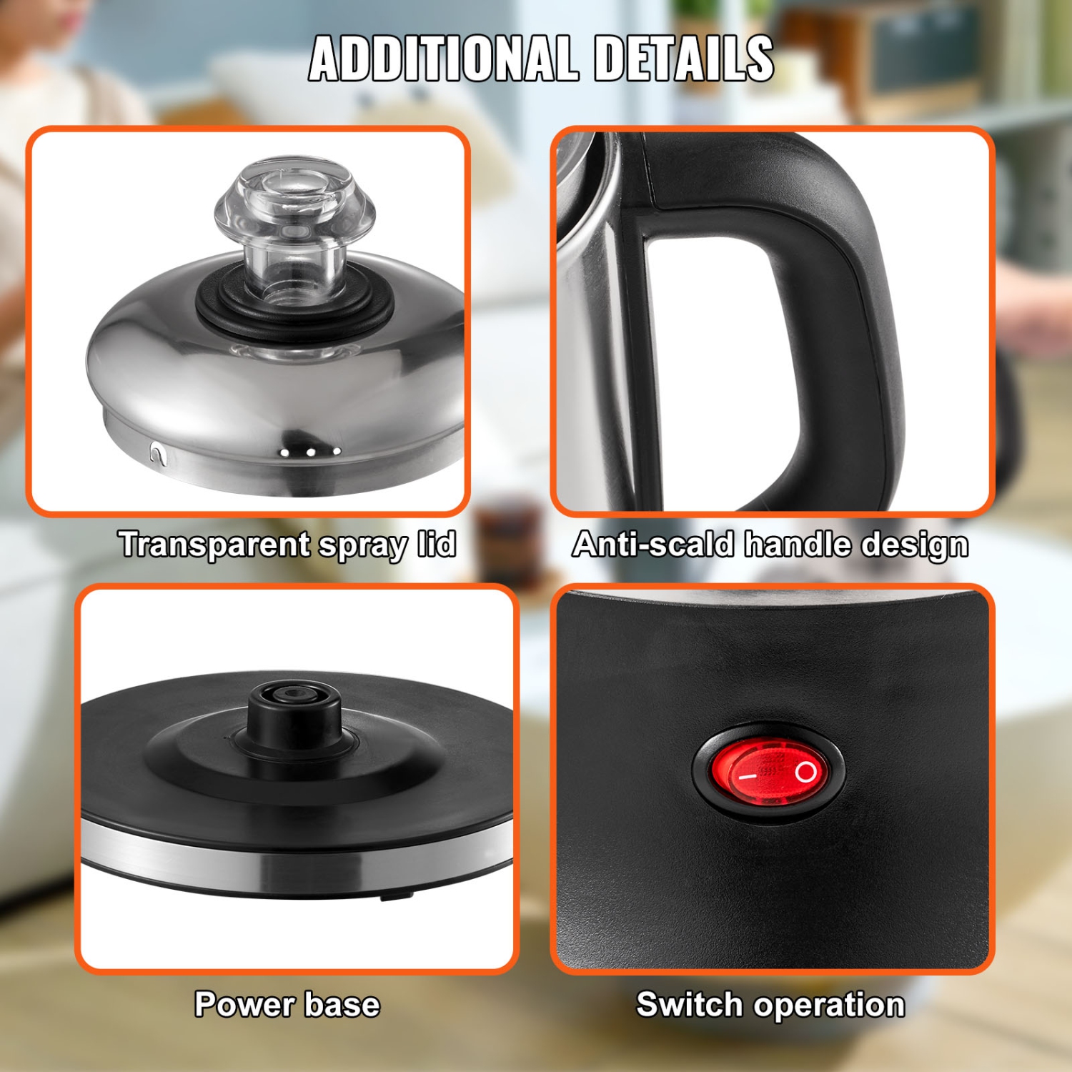 VEVOR 12-Cup Electric Percolator Coffee Pot, 304 Stainless Steel Coffee Percolator with Keep Warm Function & Heat-Resistant Handle, Classic Coffee