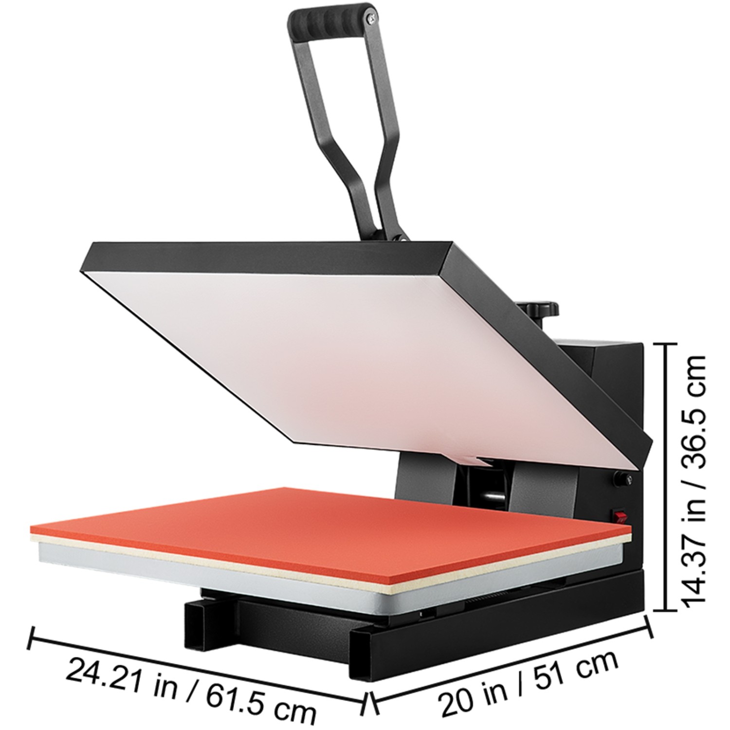 VEVOR Heat Press 16x20, 1700W Power Heat Press Machine, Fast Heating, High Pressure Heat Press Machine for T-Shirt, Digital Industrial Sublimation