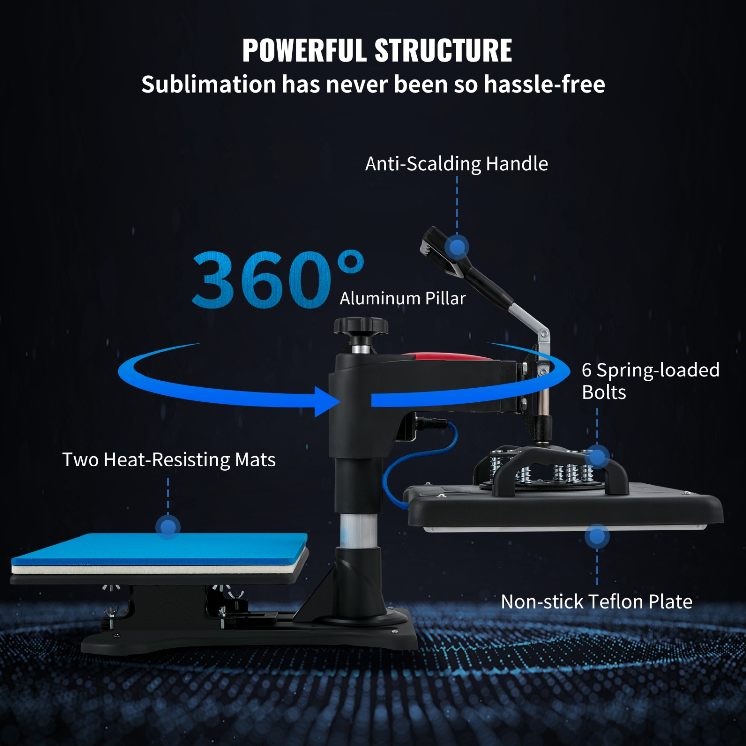 Presse à chaleur VEVOR, presse à chaleur 5 en 1 machine 12x15, contrôle numérique précis de la température, imprimante à transfert par sublimation