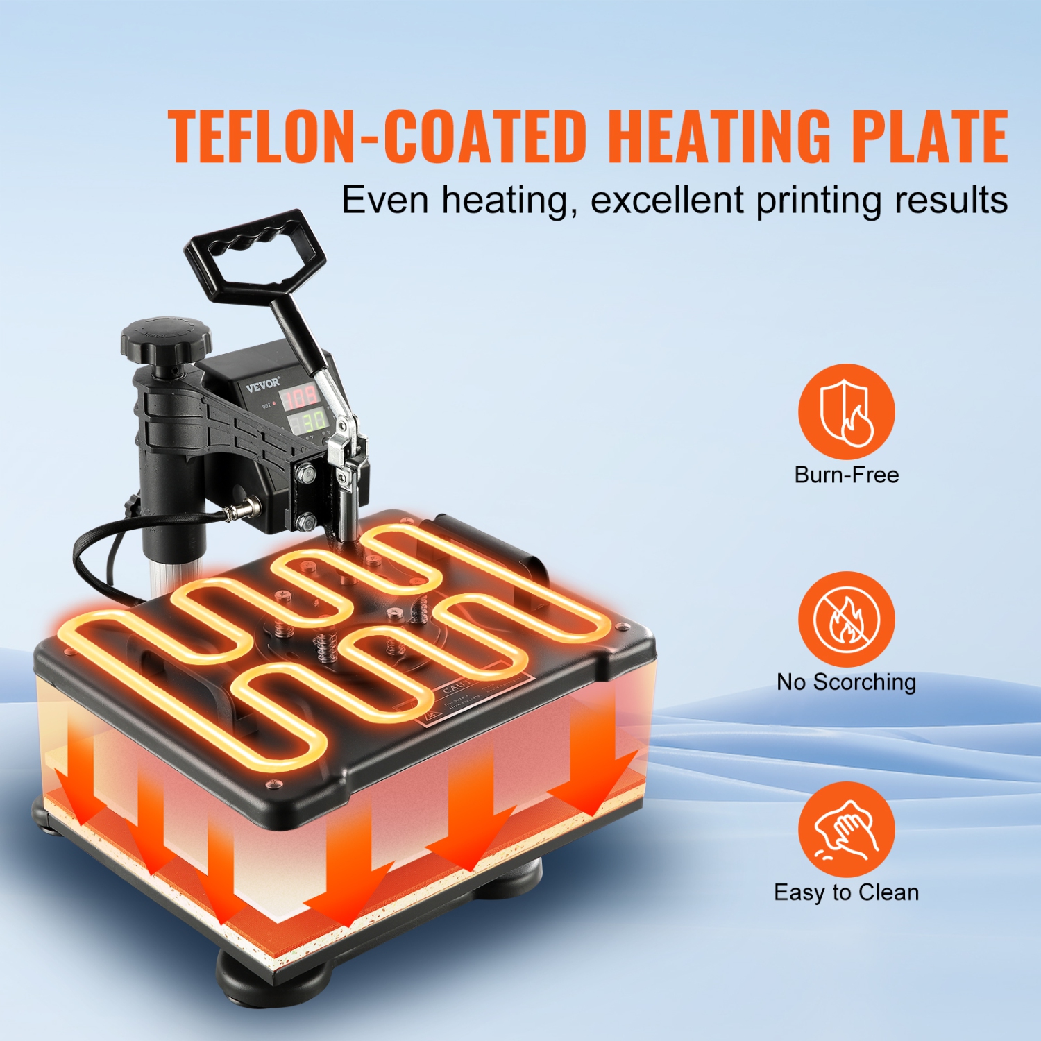 VEVOR Heat Press Machine, 8 in 1 Combo Digital Multifunctional Sublimation Heat Transfer Machine 12x15 inch, 360 Degree Rotation Swing Away for