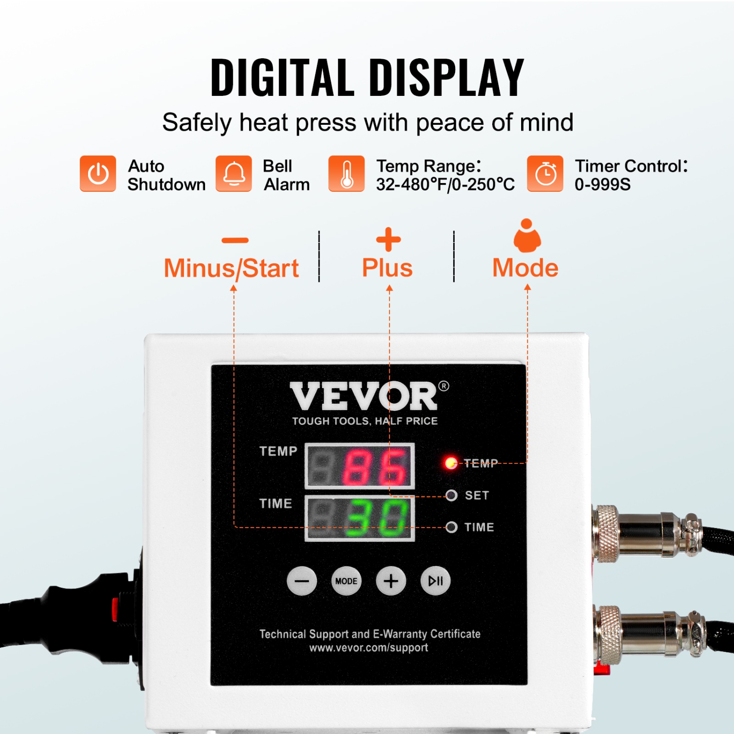 VEVOR Heat Press, 15 x 15 inch Digital Heat Press Machine, Slide Out Heat Transfer Machine, Fast and Even Heating, 2-Layer Insulation Cotton, Heat