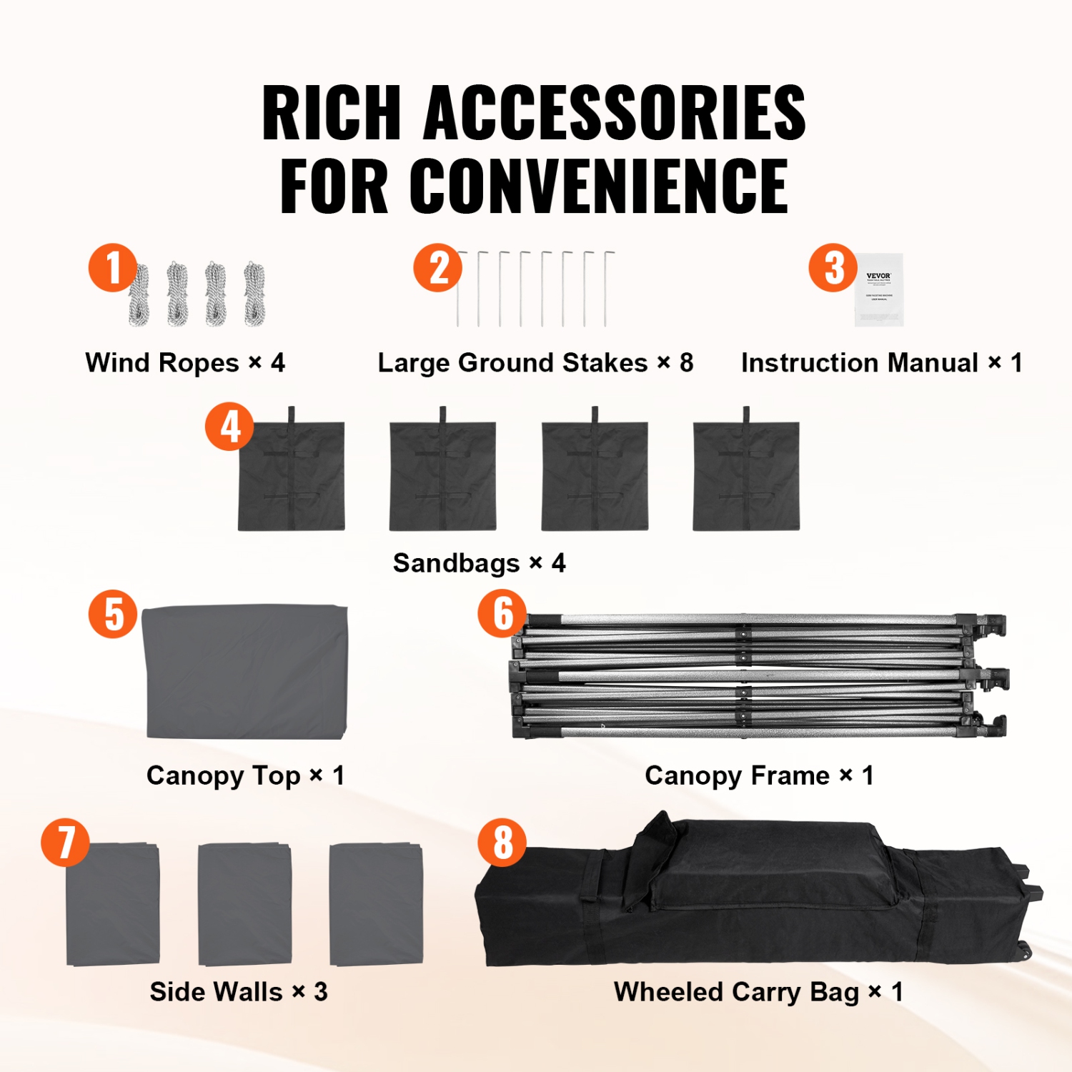 VEVOR 10x10 FT Pop up Canopy with Removable Sidewalls, Instant Canopies Portable Gazebo & Wheeled Bag, UV Resistant Waterproof, Enclosed Canopy Tent