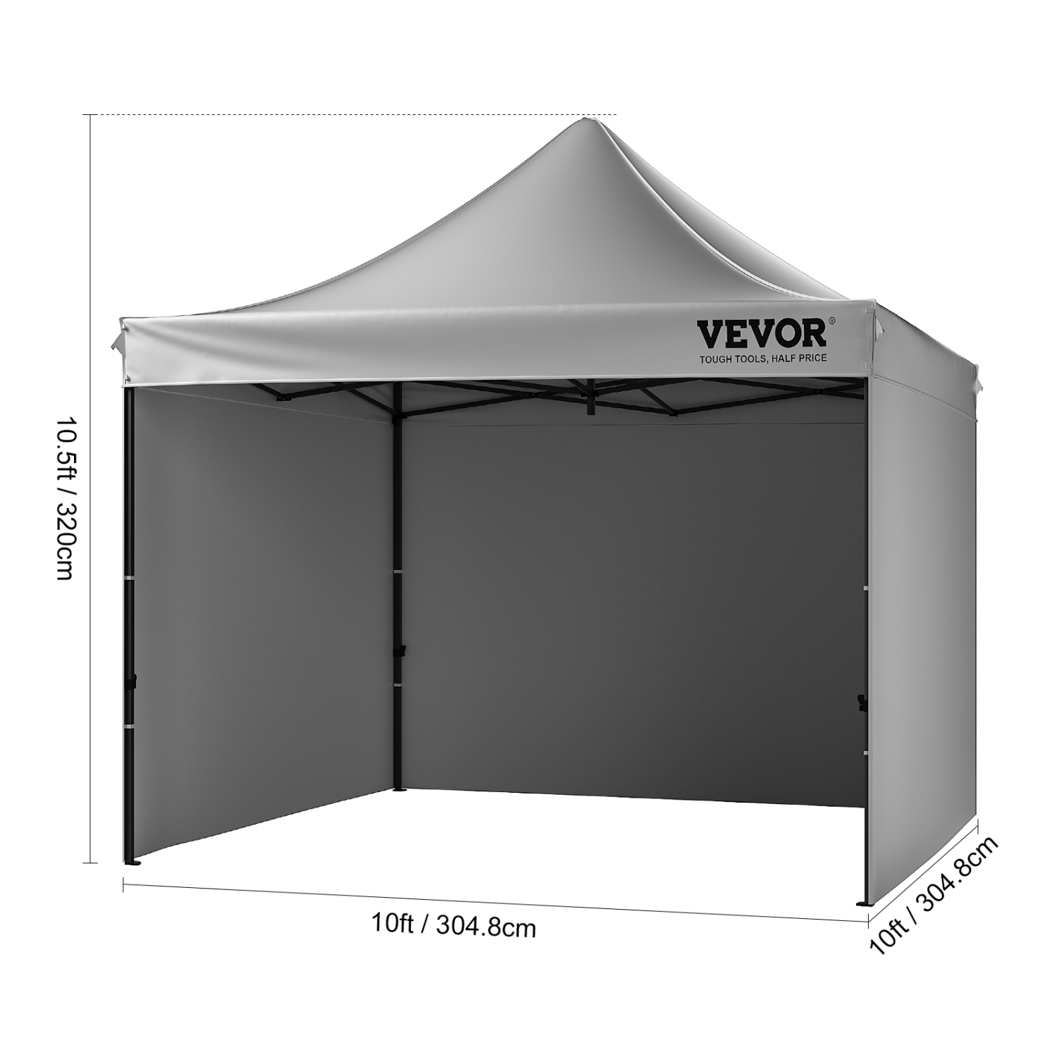 VEVOR 10x10 FT Pop up Canopy with Removable Sidewalls, Instant Canopies Portable Gazebo & Wheeled Bag, UV Resistant Waterproof, Enclosed Canopy Tent
