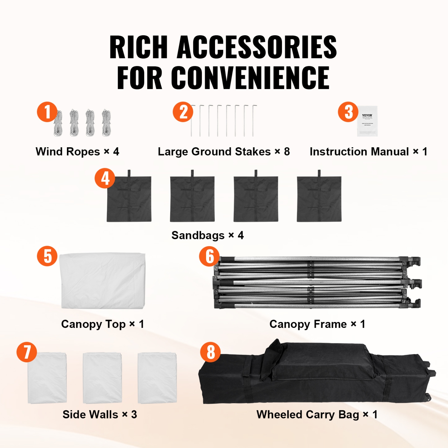 VEVOR 10x10 FT Pop up Canopy with Removable Sidewalls, Instant Canopies Portable Gazebo & Wheeled Bag, UV Resistant Waterproof, Enclosed Canopy Tent