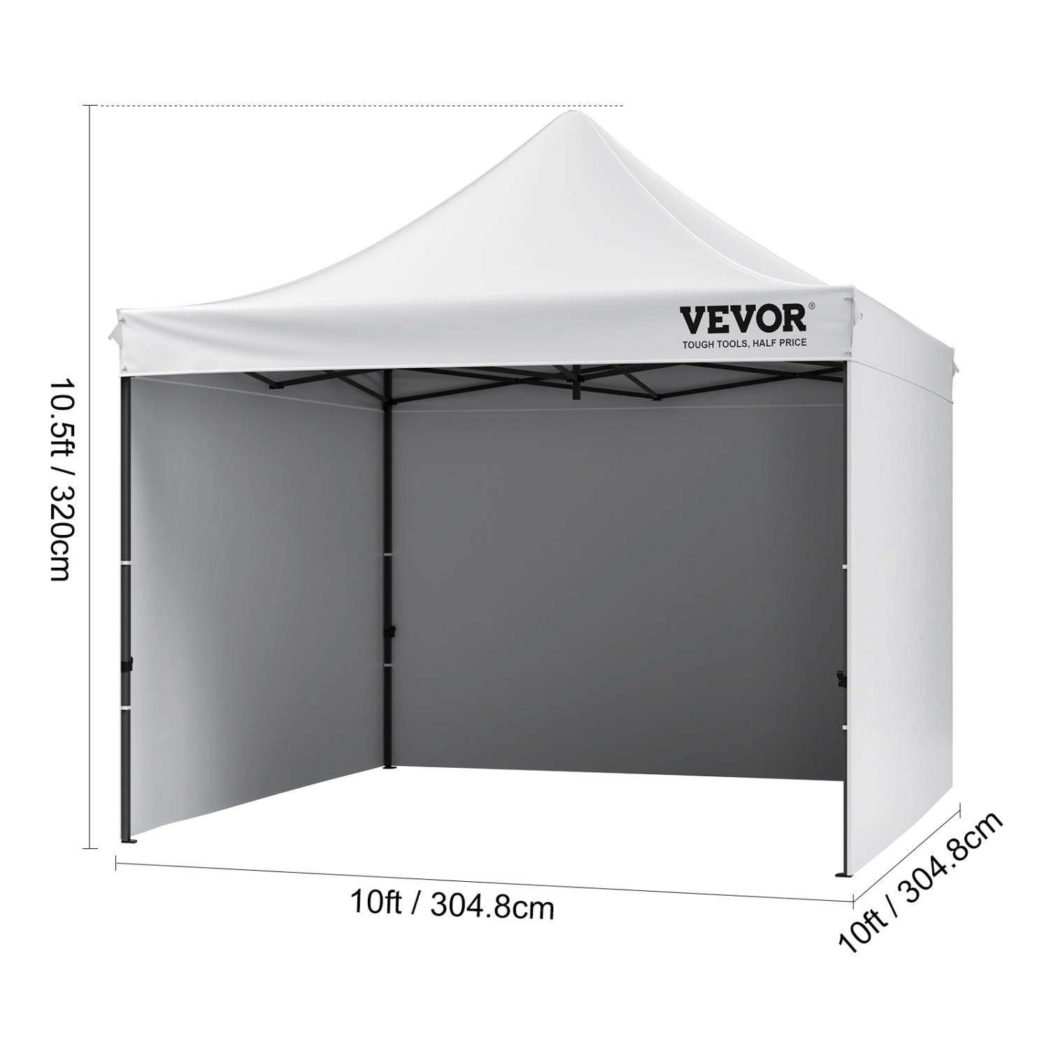 VEVOR 10x10 FT Pop up Canopy with Removable Sidewalls, Instant Canopies Portable Gazebo & Wheeled Bag, UV Resistant Waterproof, Enclosed Canopy Tent