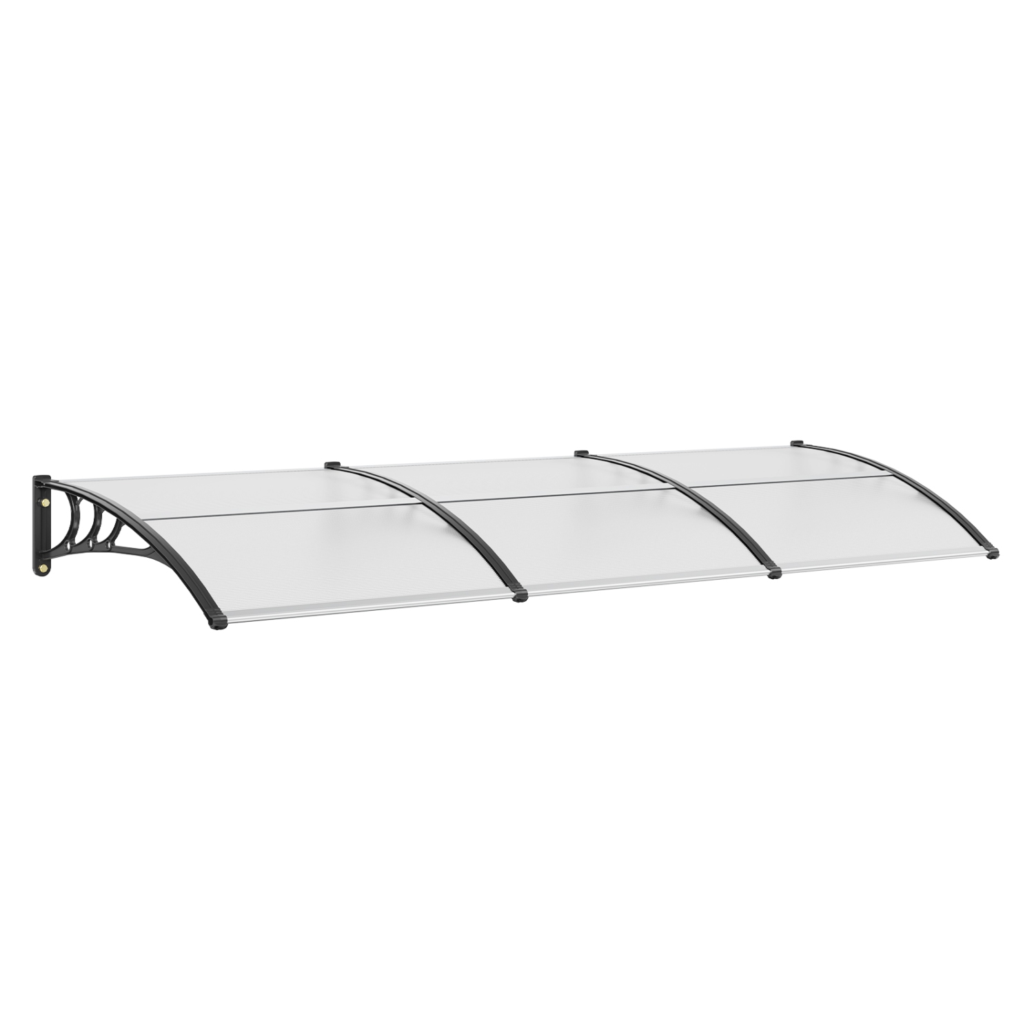 VEVOR Window Door Awning Canopy, 38" x 117" Door Canopy Exterior, UF50+ PC Sunshade Sheet Awnings, Outdoor Patio Awning Sun Shade, Transparent,
