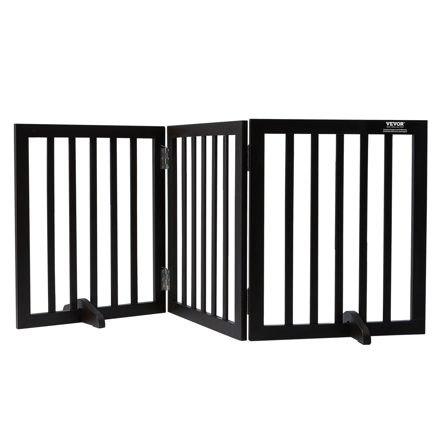 VEVOR Free Standing Dog Gate, 24" H x 60" W Freestanding Pet Gate, 3 Panels Foldable Dog Gate for Wide and Narrow Passageways, Expandable Dog Barrier