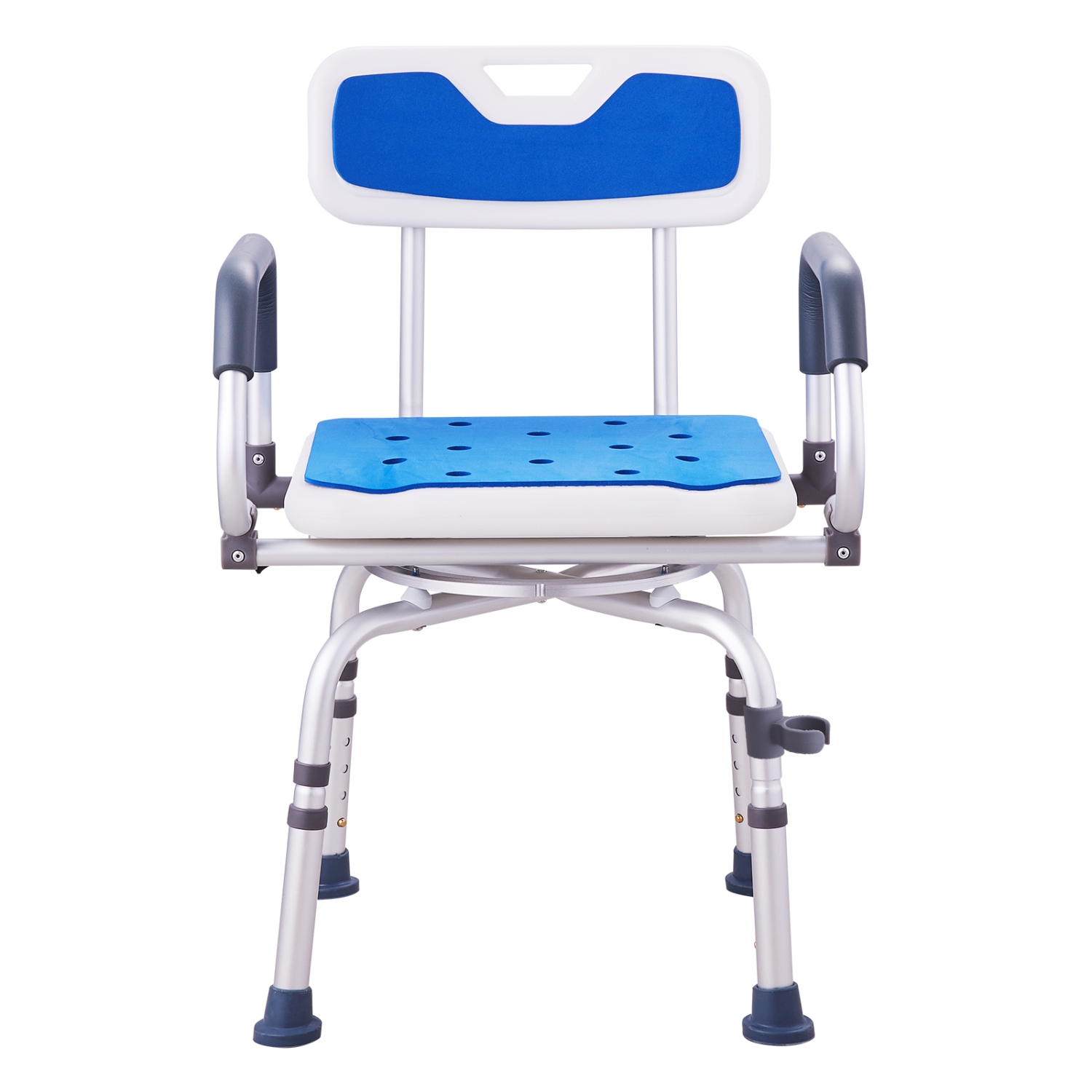 VEVOR Swivel Shower Chair 360 Degree, Adjustable Shower Seat with Pivoting Arms for Inside Showers or Tubs, Non-Slip Rotating Bathtub Shower Chair