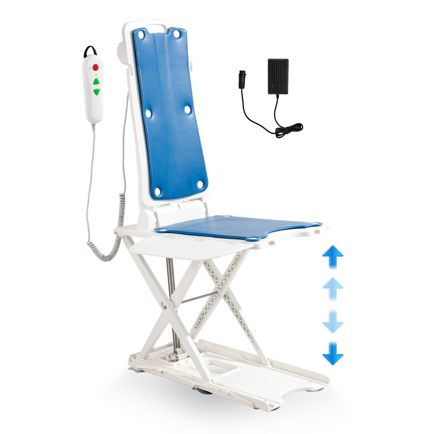 VEVOR Electric Chair Lift, Devices to Lift Elderly off Floor for Elderly, 3.03-19.96 inch Height Adjustable, Support Up to 310 LBS, 45° Tilt for