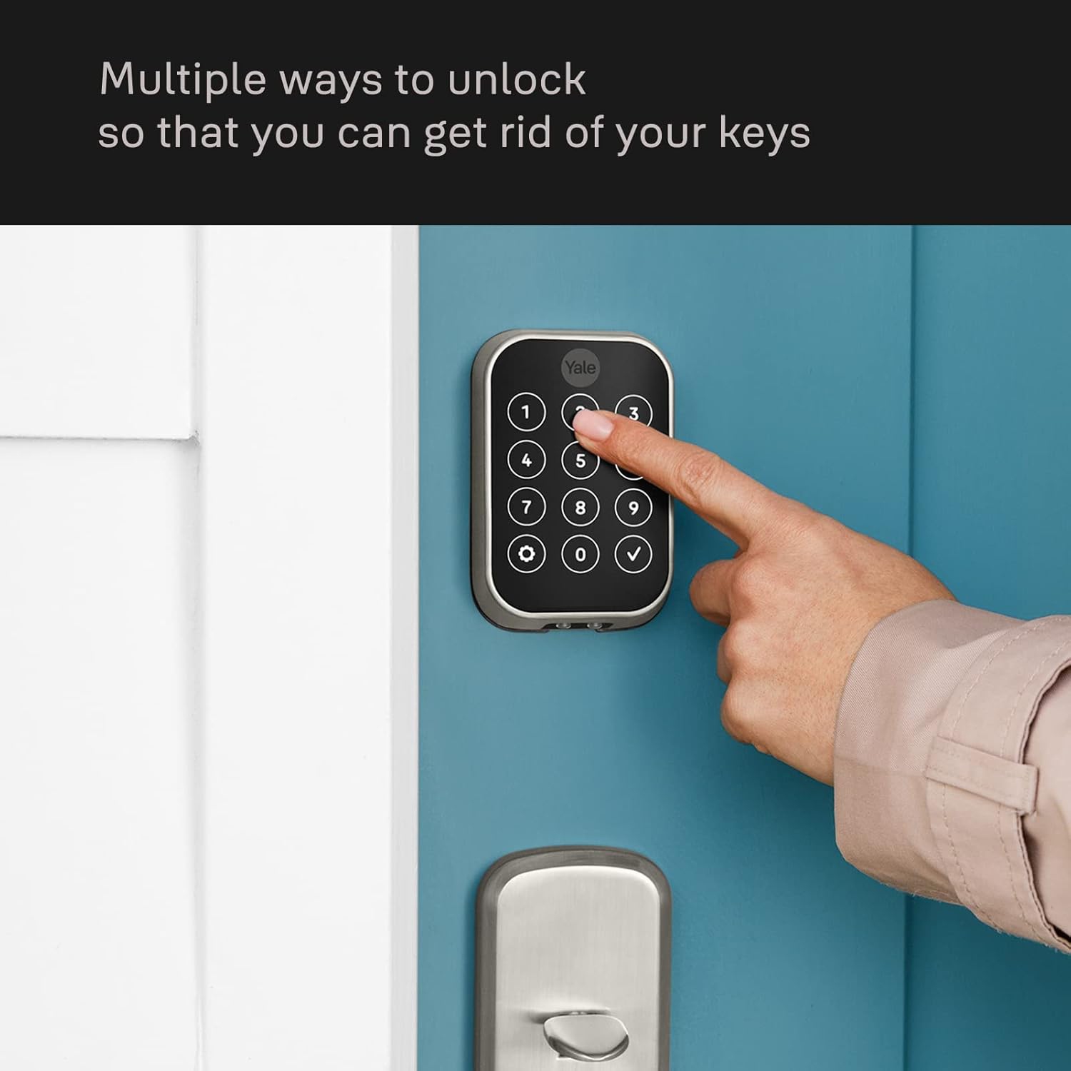 Serrure sans clé Assure Lock 2 DE YALE avec Wi-Fi, nickel satiné