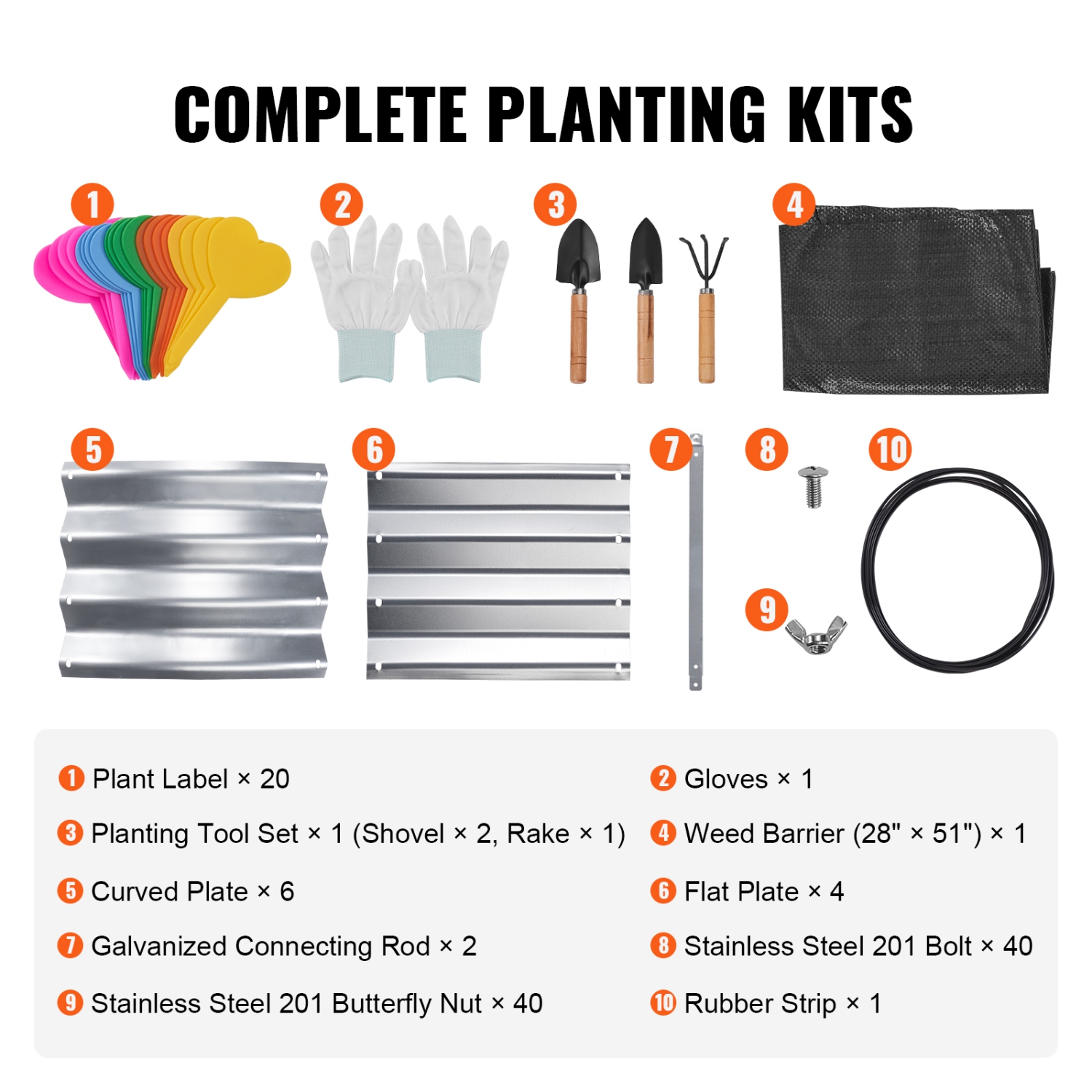 VEVOR Raised Garden Bed, 6 x 3 x 0.9 ft Galvanized Metal Planter Box, Outdoor Planting Boxes with Open Base, for Growing Flowers/Vegetables/Herbs