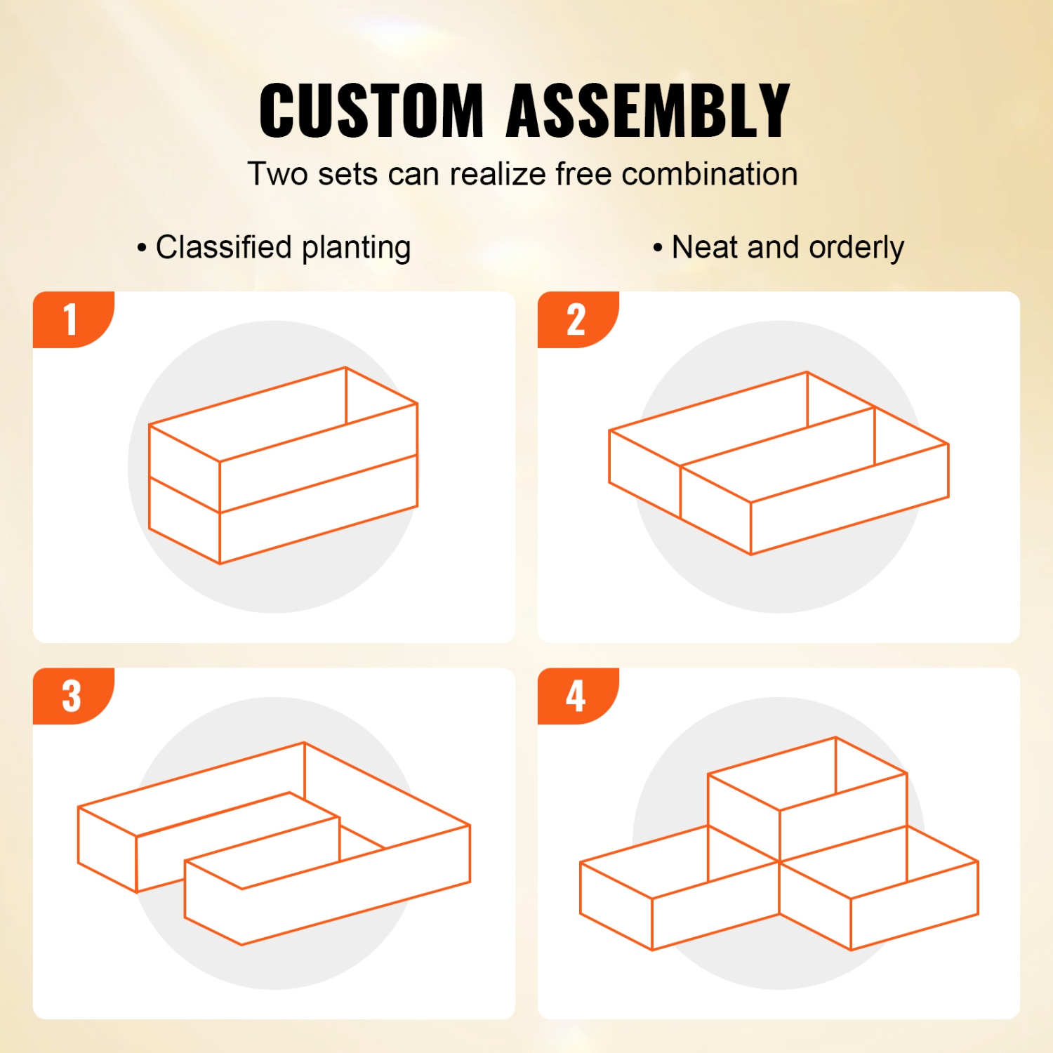 VEVOR Raised Garden Bed, 7.9 x 2 x 0.8 ft Wooden Planter Box, Outdoor Planting Boxes with Open Base, for Growing Flowers/Vegetables/Herbs