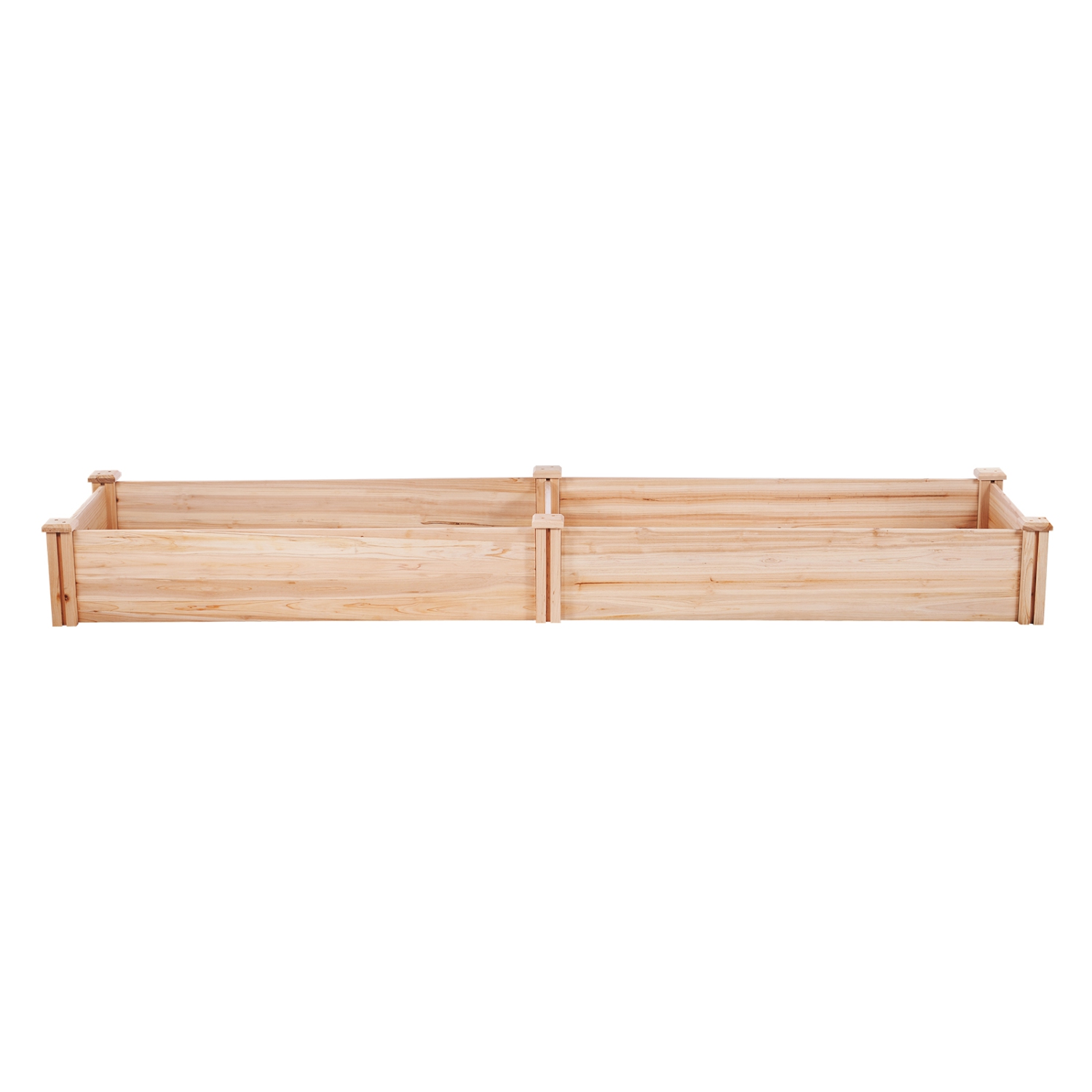 VEVOR Raised Garden Bed, 7.9 x 2 x 0.8 ft Wooden Planter Box, Outdoor Planting Boxes with Open Base, for Growing Flowers/Vegetables/Herbs