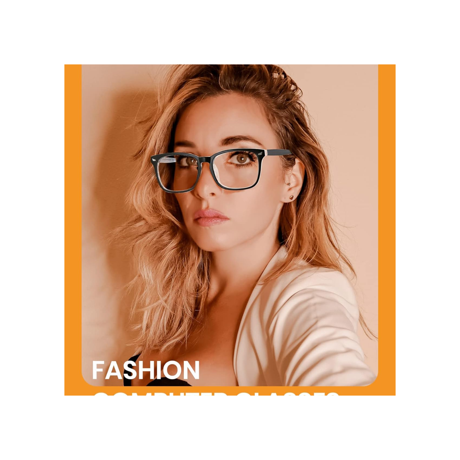 Cyxus Blue Light Glasses for Women, Blue-light Blocking Eyeglasses Men Computer Eyewear Anti Eye Fatigue Square Frame