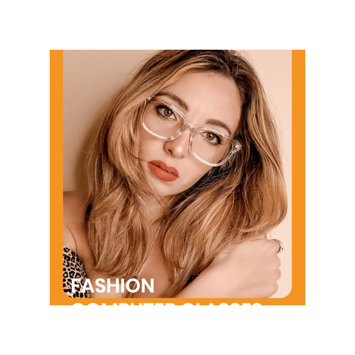 Cyxus Blue Light Glasses for Women, Blue-light Blocking Eyeglasses Men Computer Eyewear Anti Eye Fatigue Square Frame