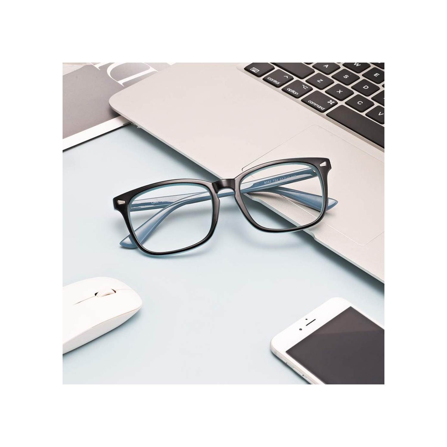 Cyxus Blue Light Glasses for Women, Blue-light Blocking Eyeglasses Men Computer Eyewear Anti Eye Fatigue Square Frame