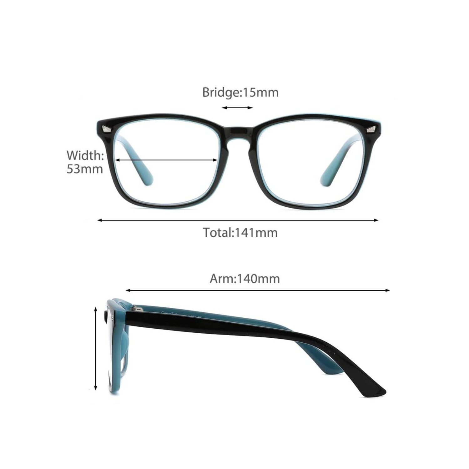 Cyxus Blue Light Glasses for Women, Blue-light Blocking Eyeglasses Men Computer Eyewear Anti Eye Fatigue Square Frame