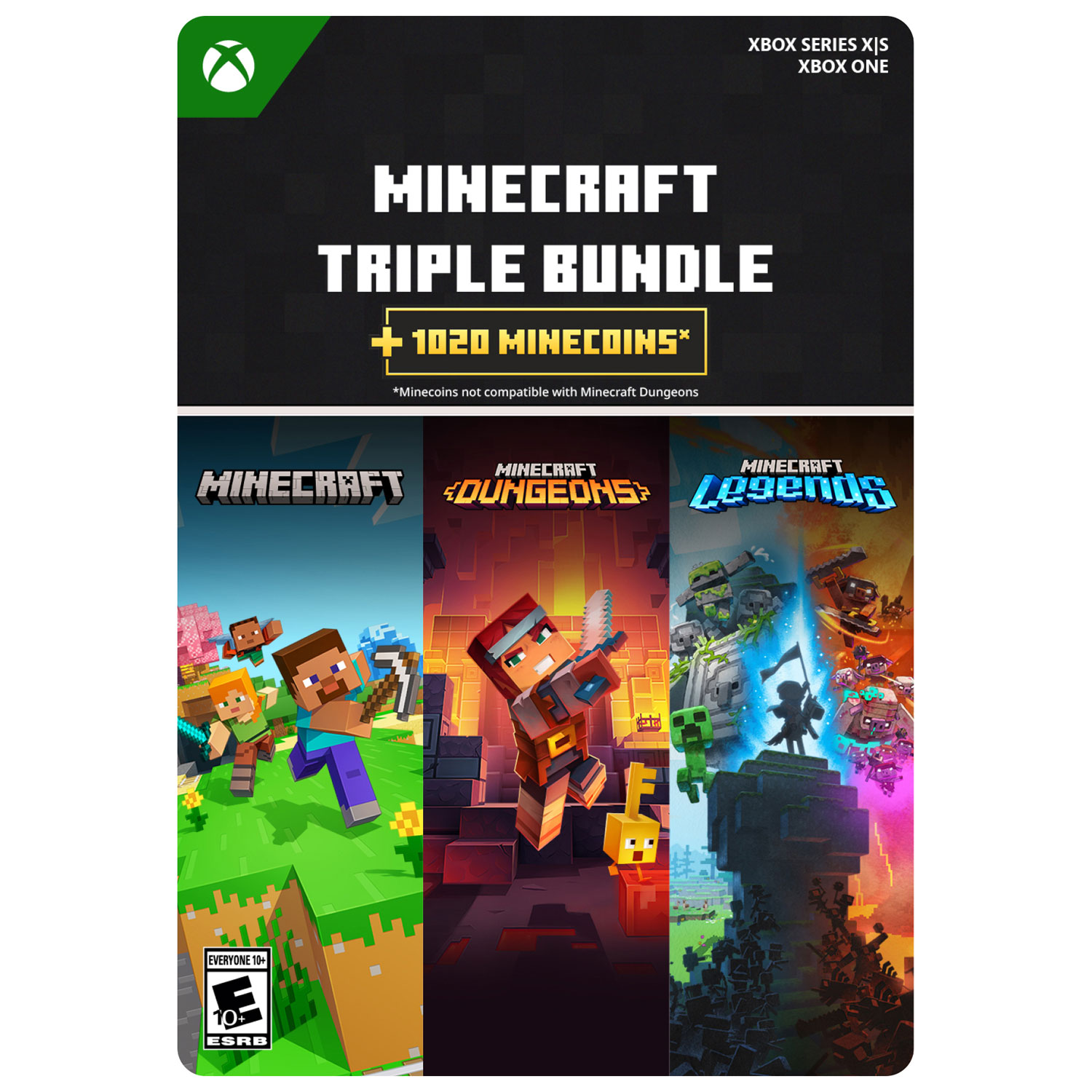 Minecraft Triple Bundle with 1020 Minecoins - Digital Download