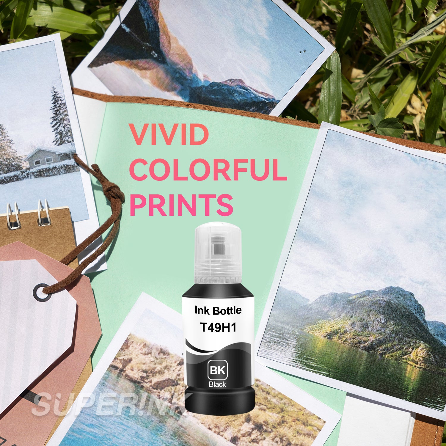 Compatible avec la bouteille d'encre noire T49H T49H100 d'Epson de Superink