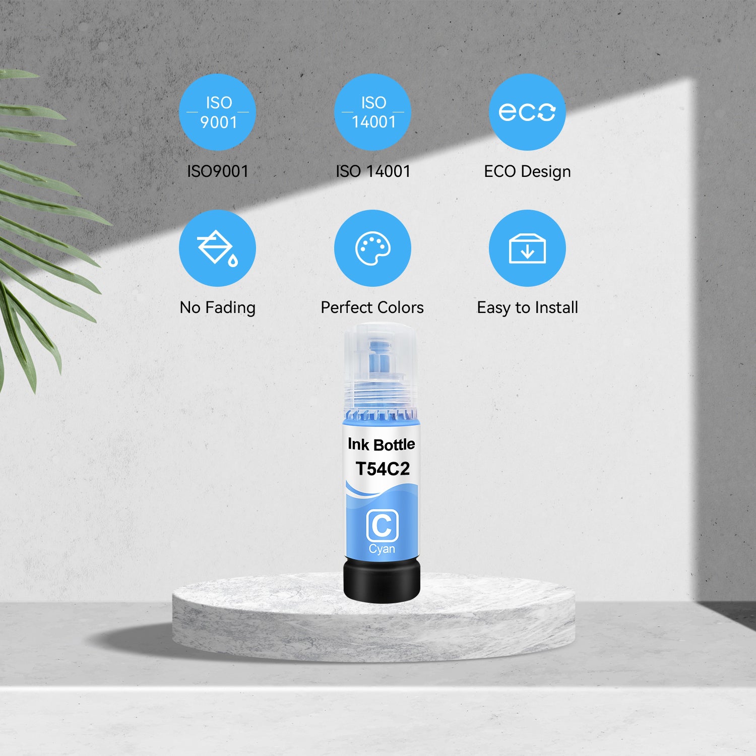 Compatible avec la bouteille d'encre cyan T54C T54C220 d'Epson de Superink