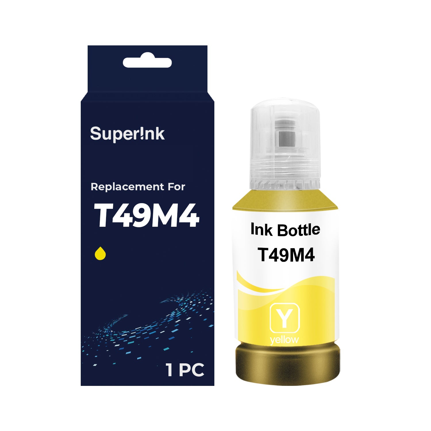 Compatible avec 49&nbsp;M la bouteille d'encre jaune Epson, T49M420, de Superink