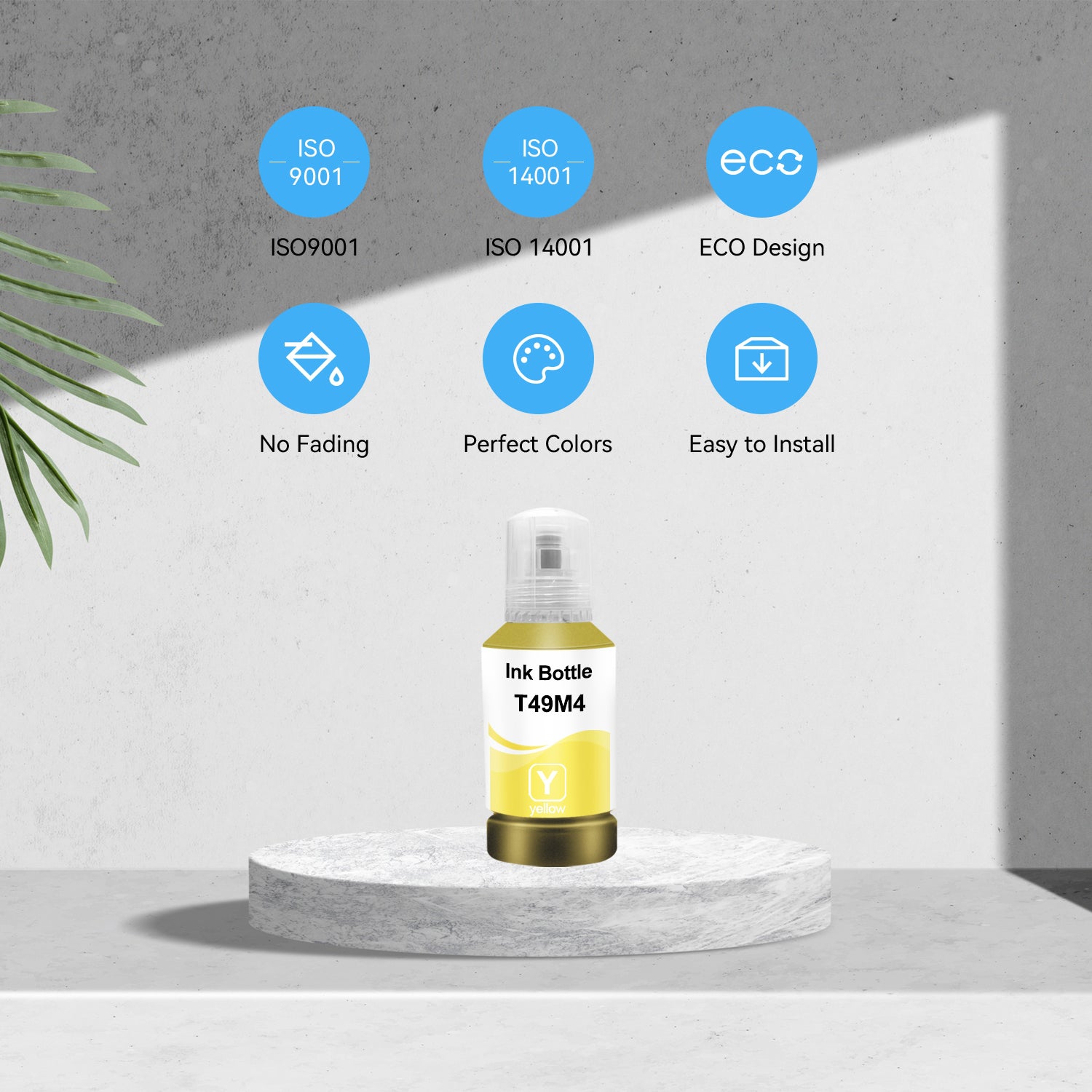 Compatible avec 49&nbsp;M la bouteille d'encre jaune Epson, T49M420, de Superink