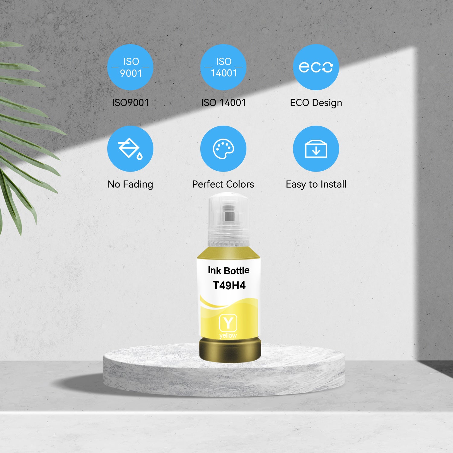 Compatible avec la bouteille d'encre jaune T49H T49H400 d'Epson de Superink