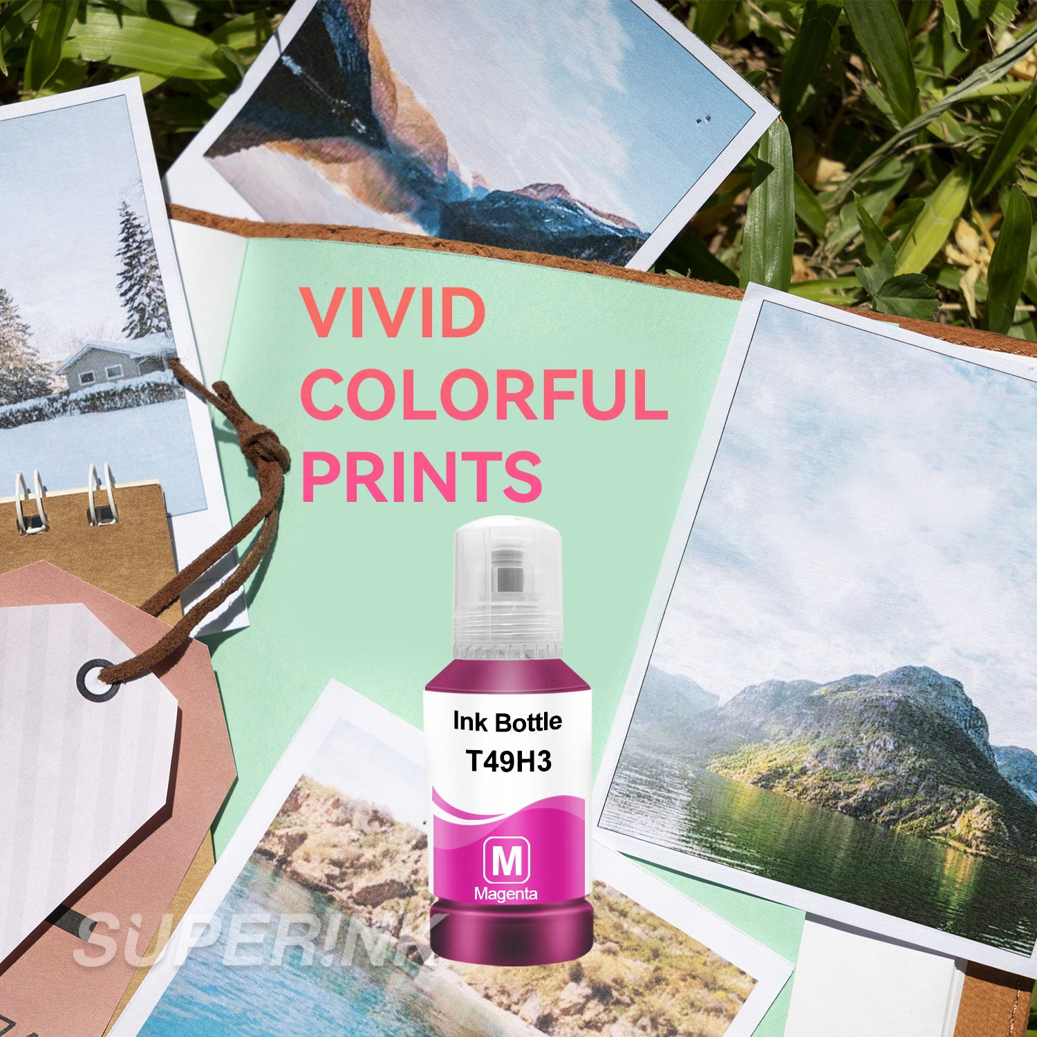 Compatible avec la bouteille d'encre magenta T49H T49H300 d'Epson par Superink