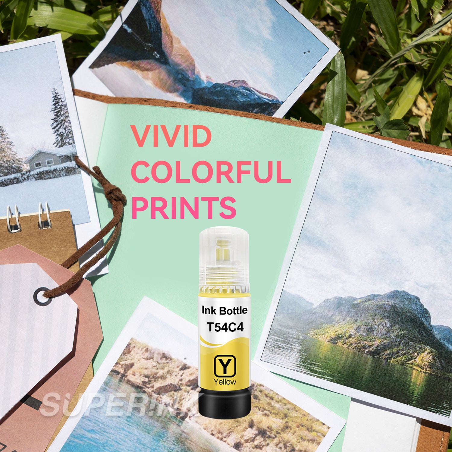 Compatible avec la bouteille d'encre jaune T54C T54C420 d'Epson de Superink
