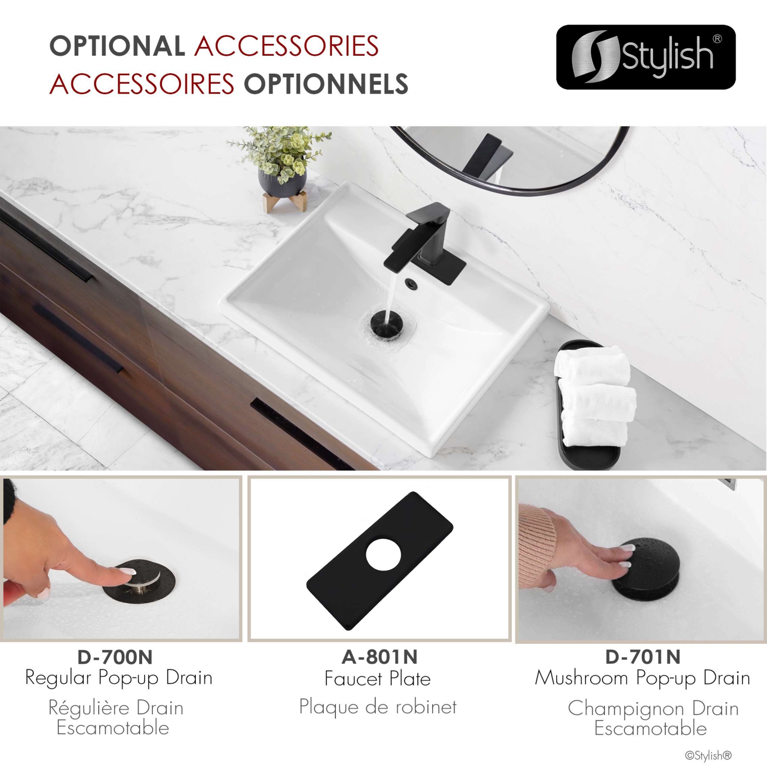 Stylish Vita Single Handle 6" Matte Black Bathroom Faucet B-102N