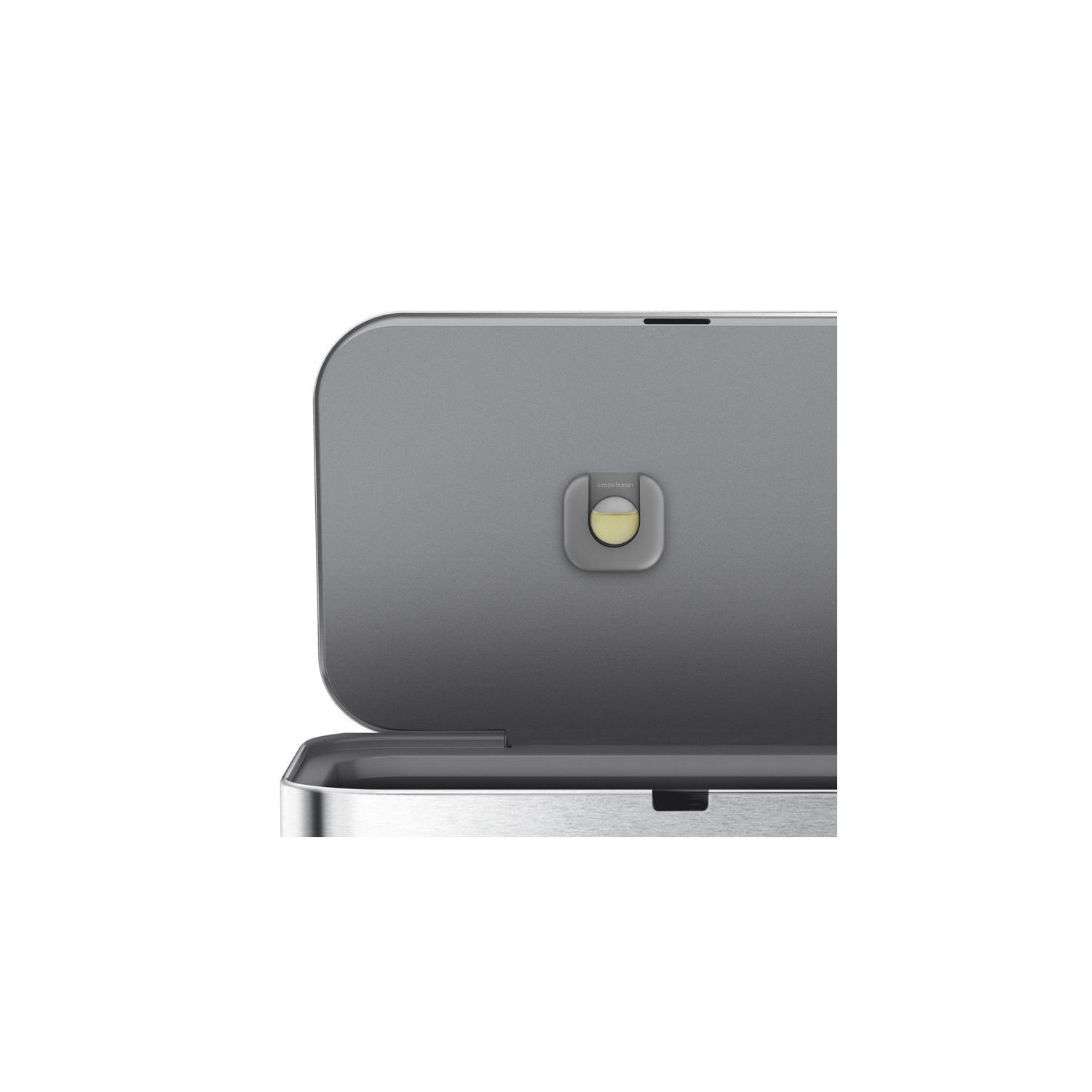 Simplehuman 58L Rectangular Sensor Can - Voice and Motion Activated - Brushed - Plug-in Power Adapter Included
