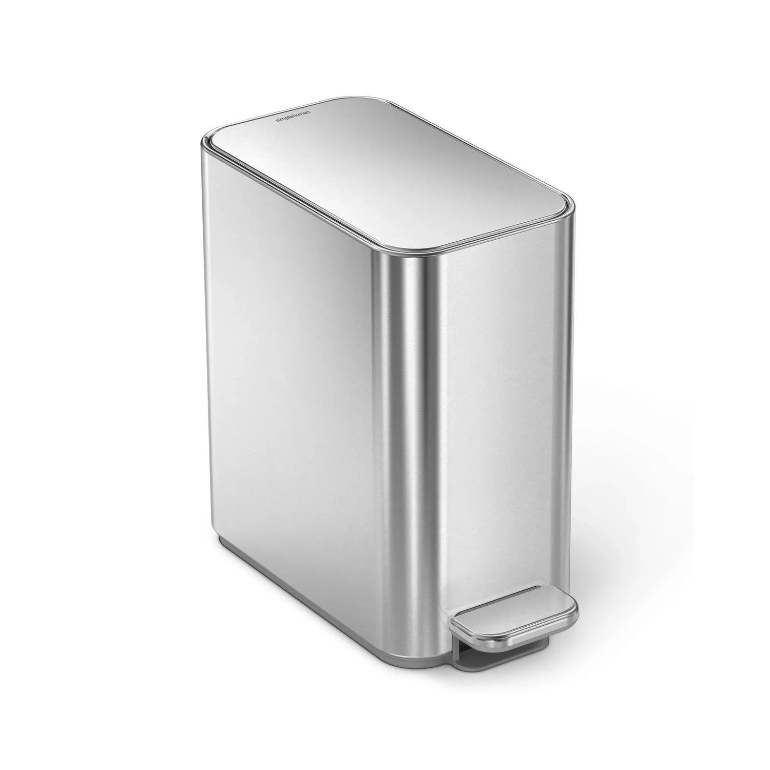 Simplehuman 5L slim step can, brushed stainless steel