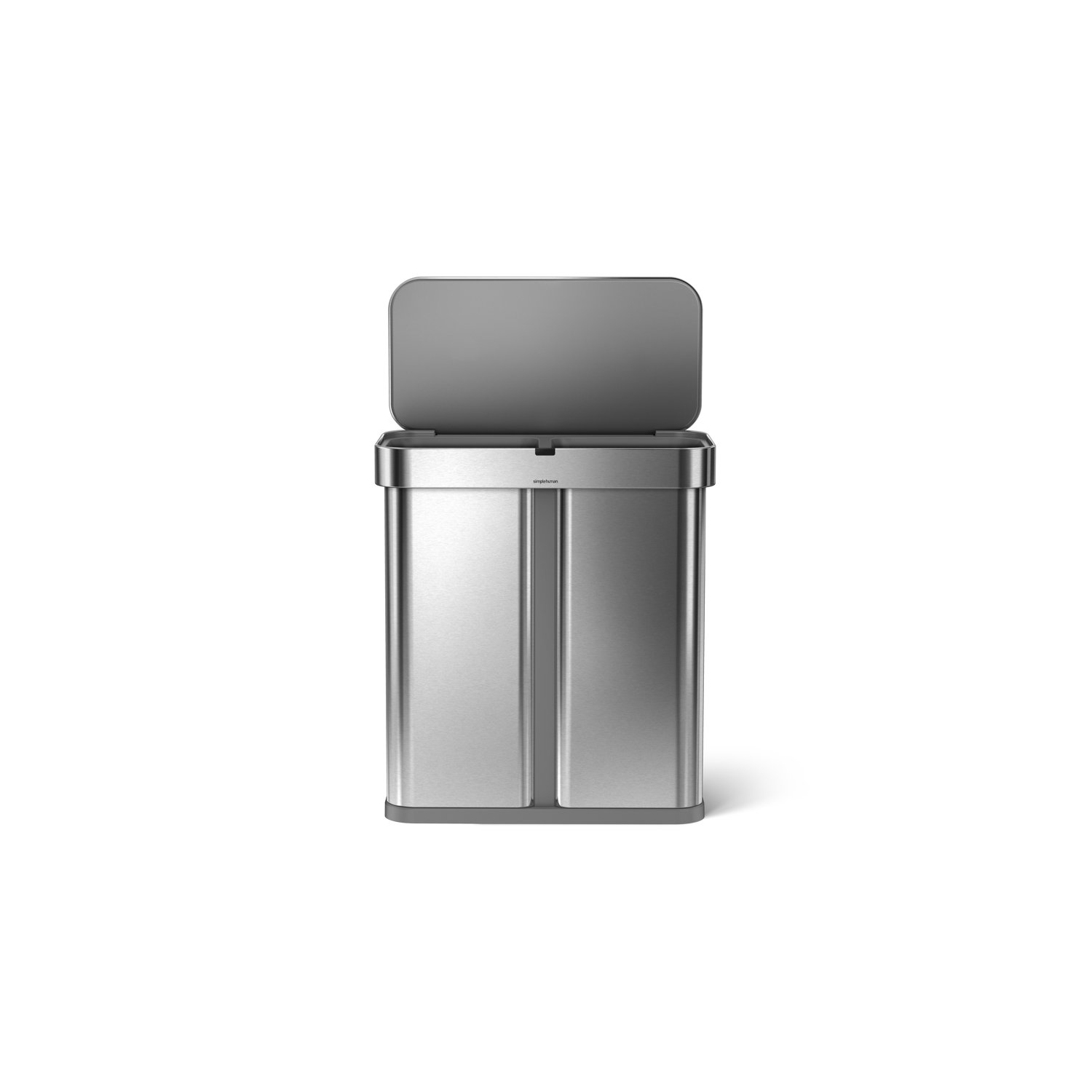 Simplehuman 58L Dual Compartment Sensor Can - Voice + Motion Control - Brushed