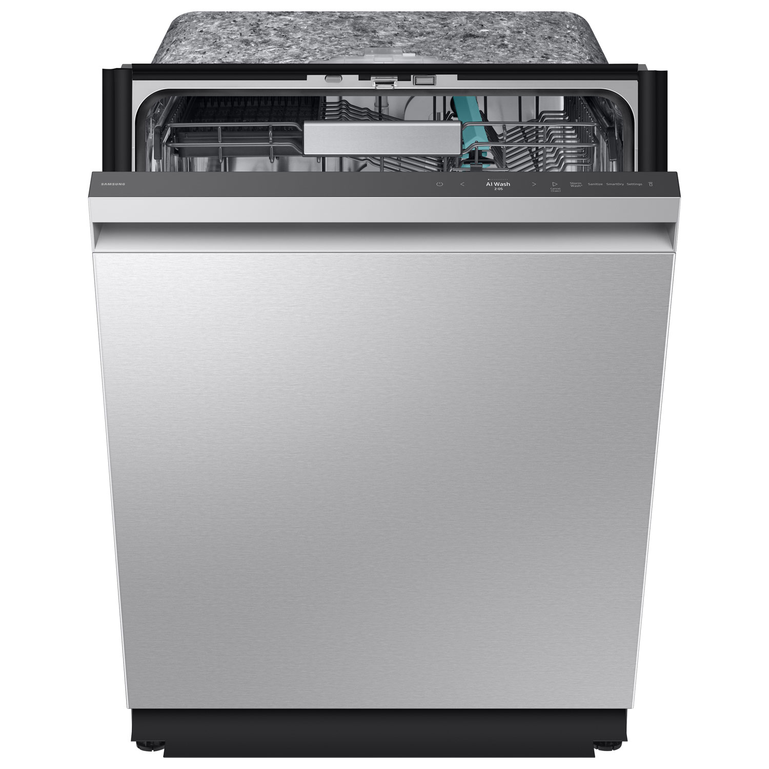 Samsung 24" 38dB Built-In Dishwasher with AI Wash & Third Rack - Stainless Steel