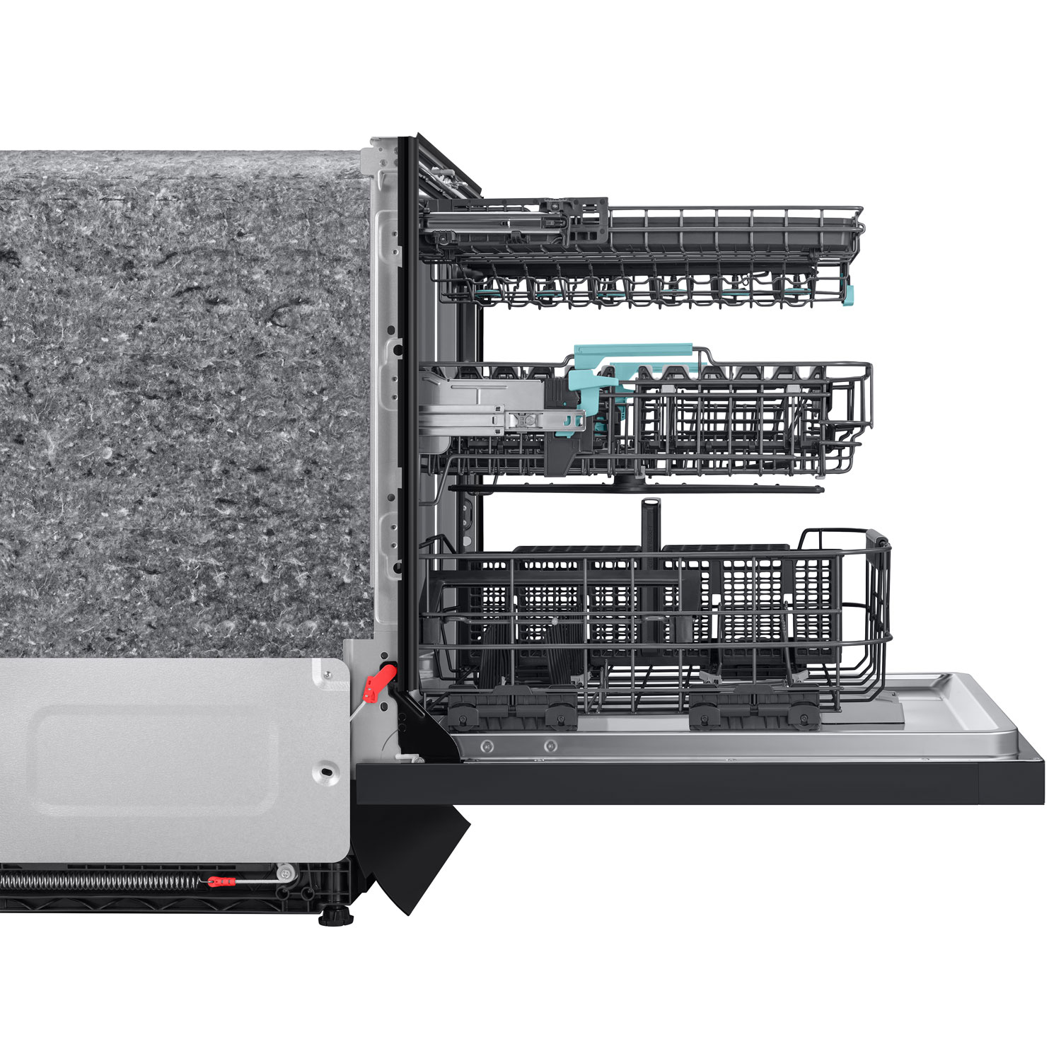 Samsung 24" 38dB Built-In Dishwasher with AI Wash & Third Rack - Matte Black Stainless