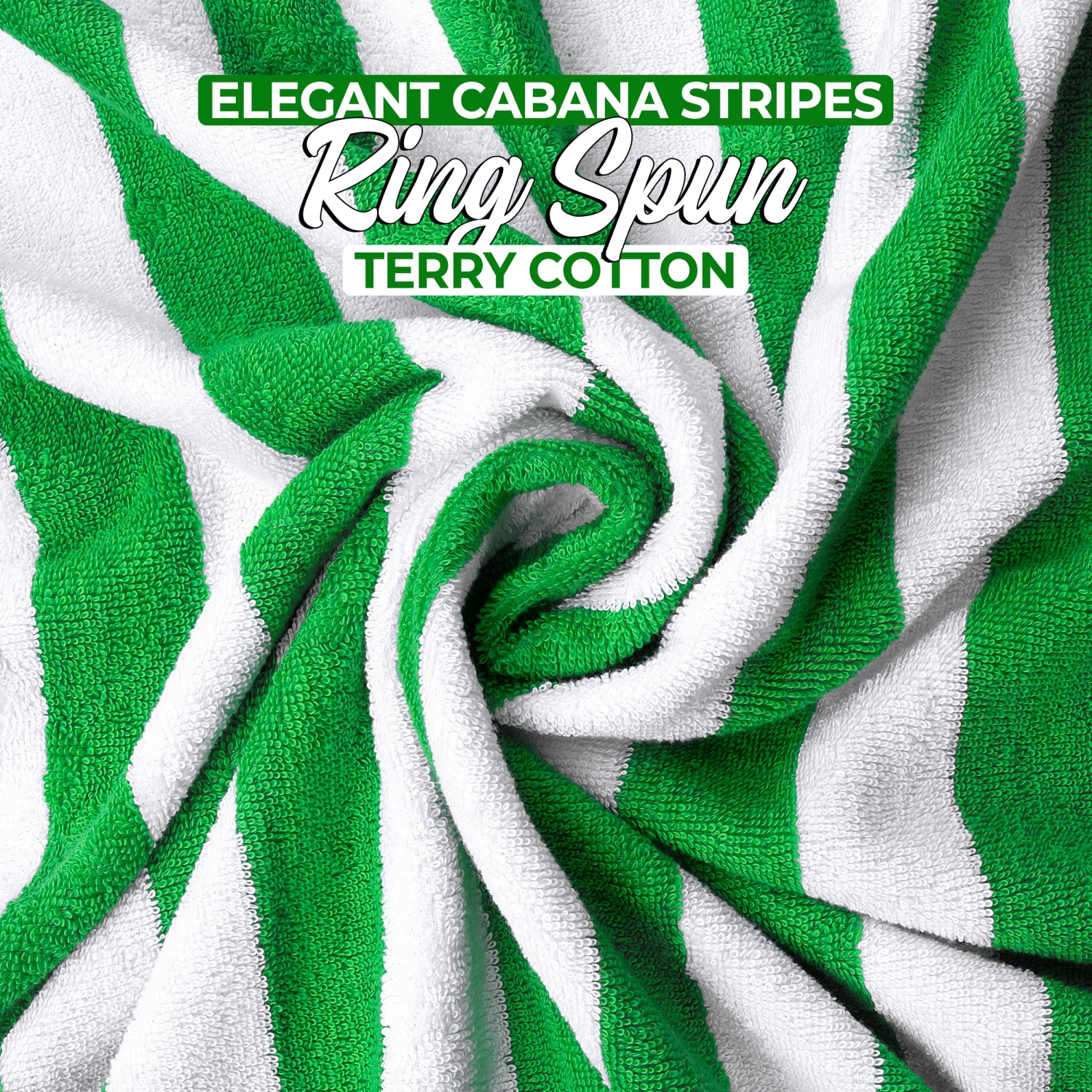 Canadian Linen – Ensemble de serviettes de plage à rayures Cabana, 4 serviettes de plage, 30 x 60&nbsp;po, coton doux, séchage rapide et léger,