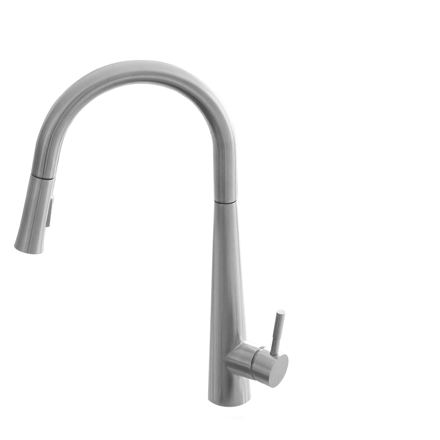 Stylish Single Handle Brushed Stainless Steel Pull Down Kitchen Faucet K-135S