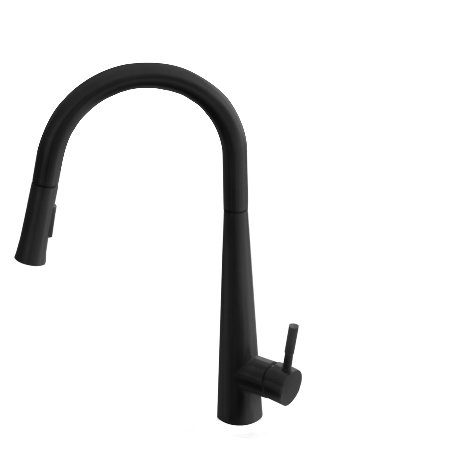 Stylish Single Handle Matte Black Pull Down Kitchen Faucet K-135N