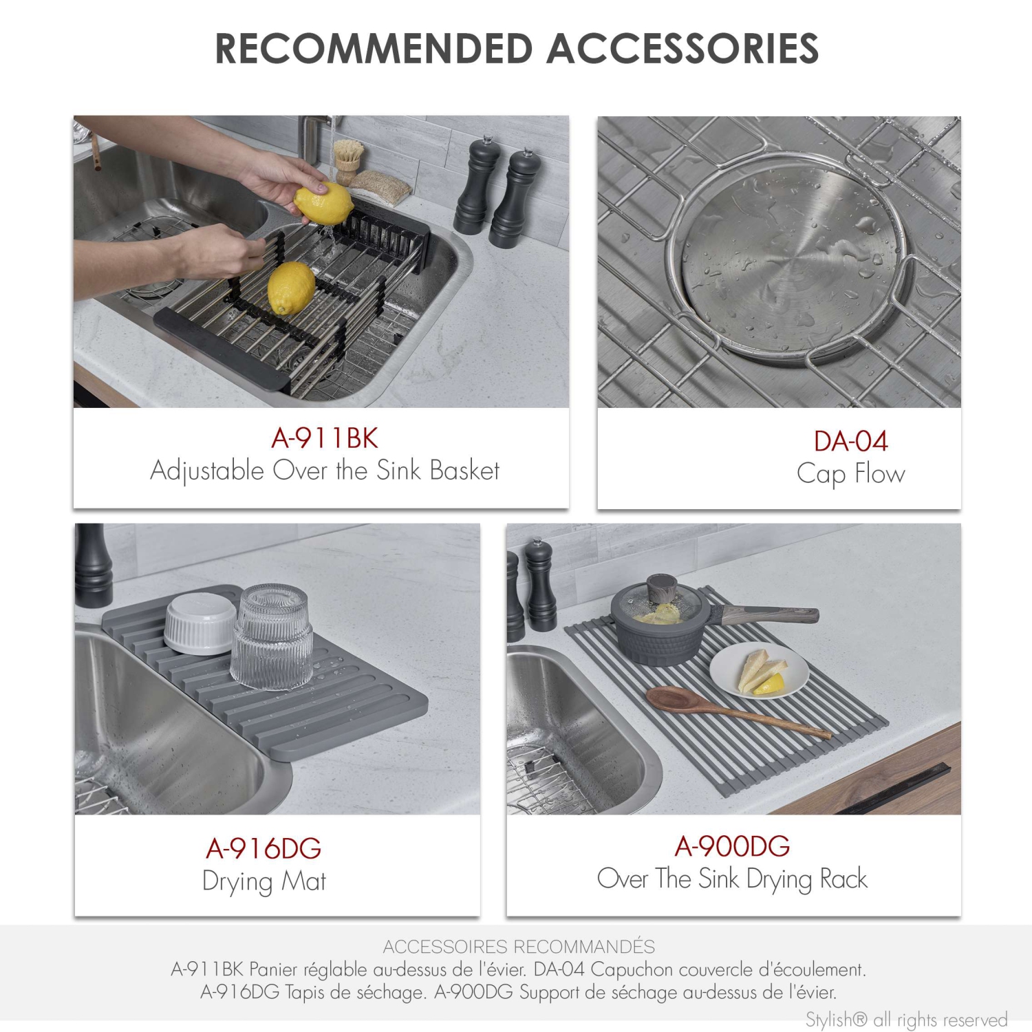 Stylish Olivine Dual-Mount 32" Stainless Steel Double-Bowl Kitchen Sink S-202XTG