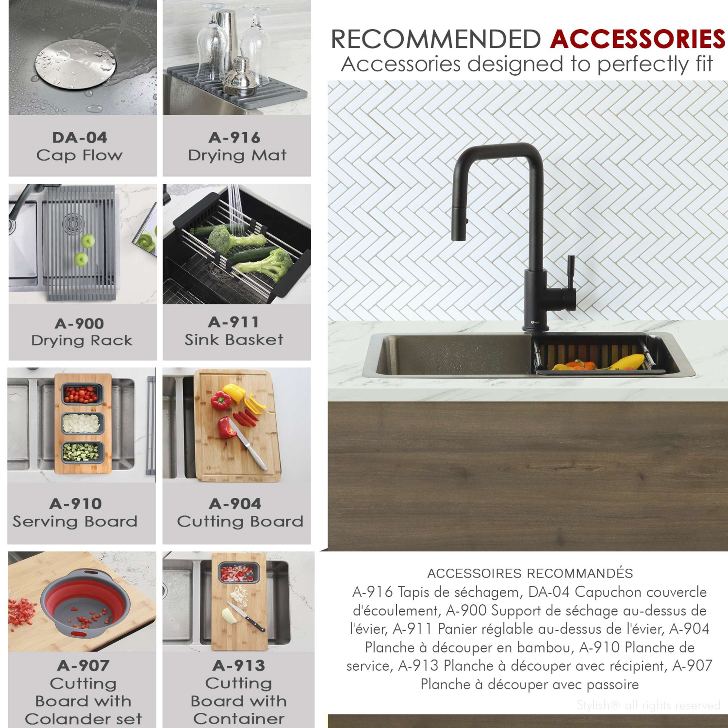 Stylish Dual-Mount 23" Stainless Steel Single Bowl Kitchen Sink S-203T