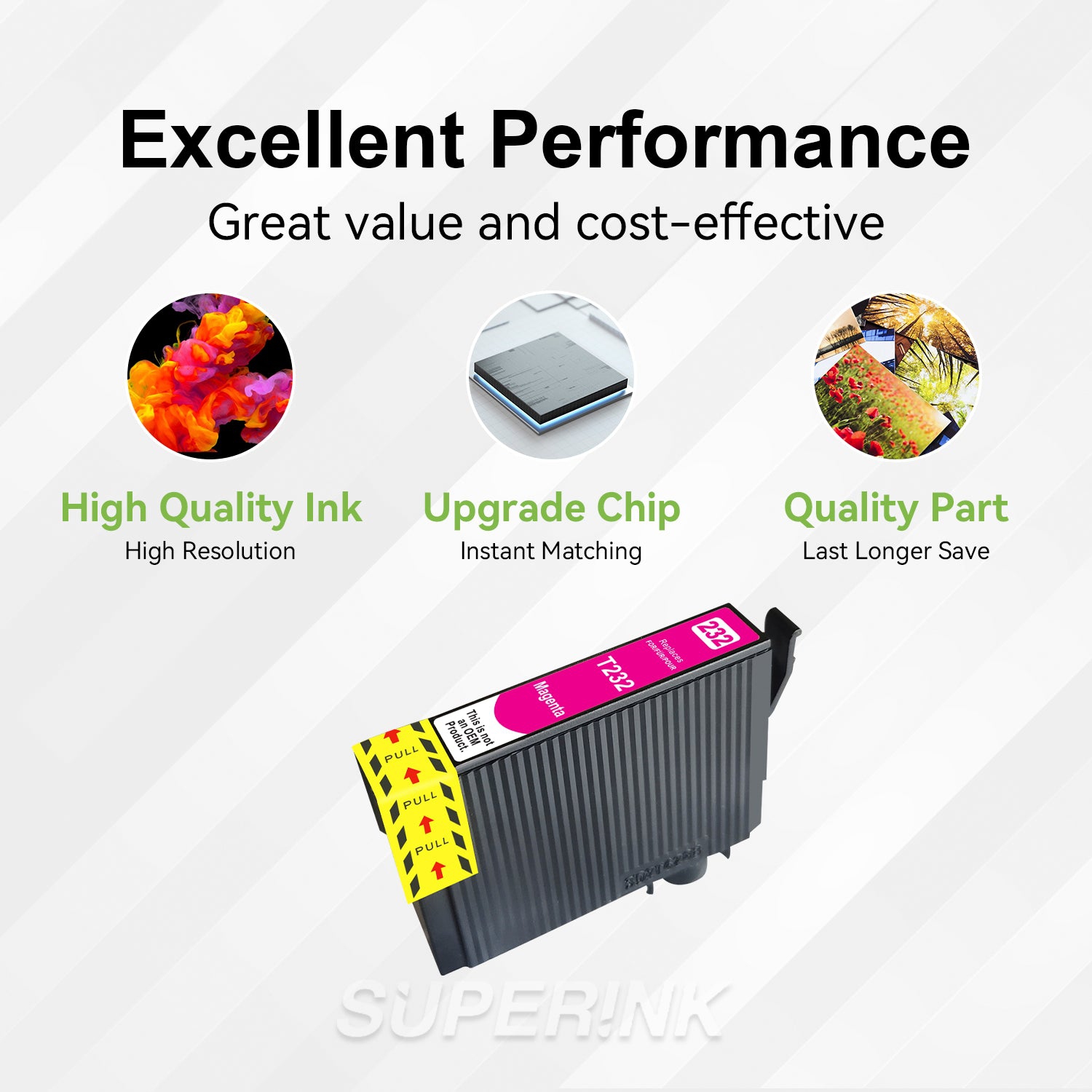 Compatible Epson T232 T232320-S Magenta Ink Cartridge by Superink