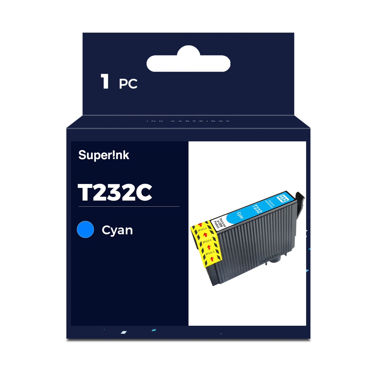 Compatible Epson T232 T232220-S Cyan Ink Cartridge by Superink