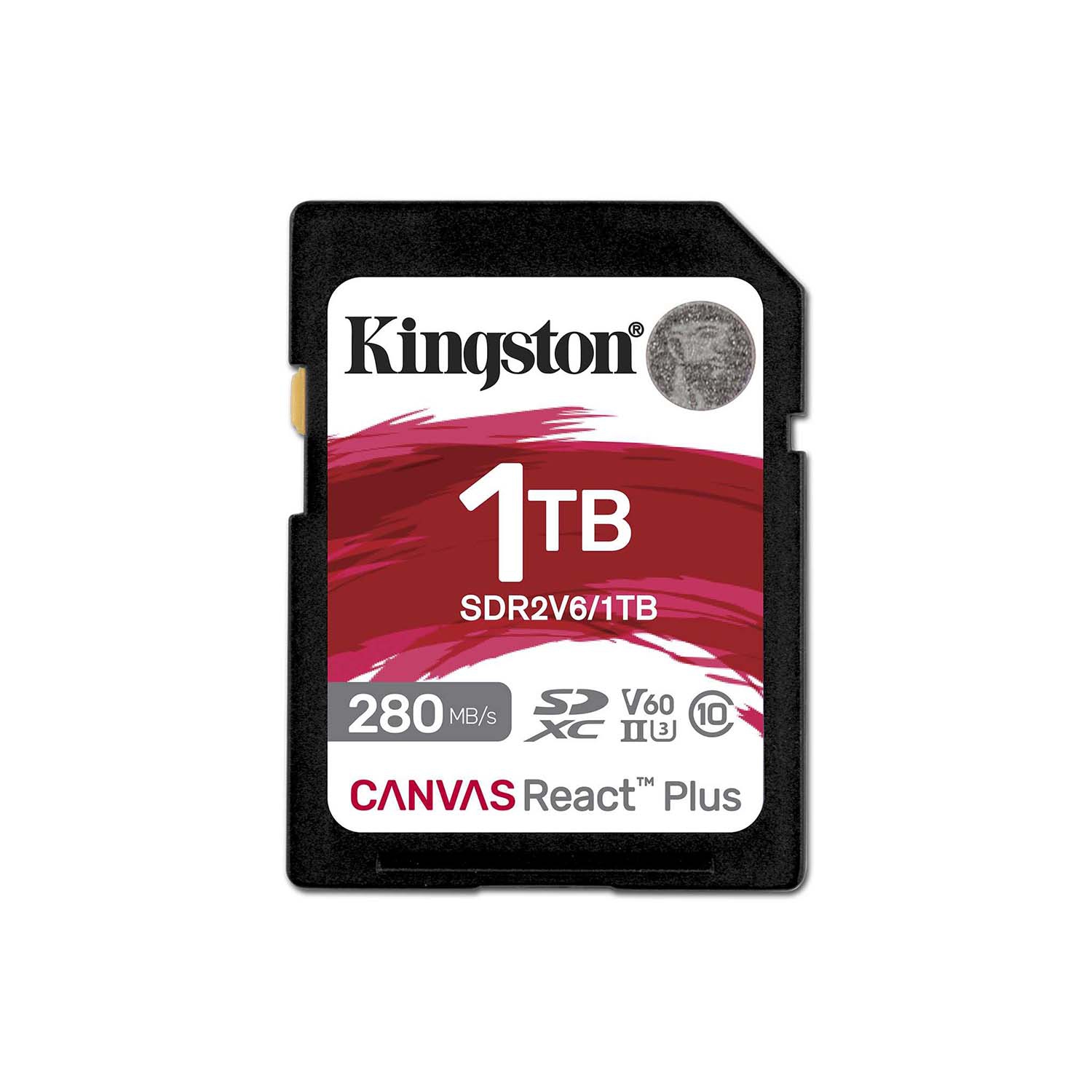 Kingston - Canvas React Plus V60 SD Memory Card, SDXC UHS-II 280R/100W U3/V60/4K, 1TB Capacity