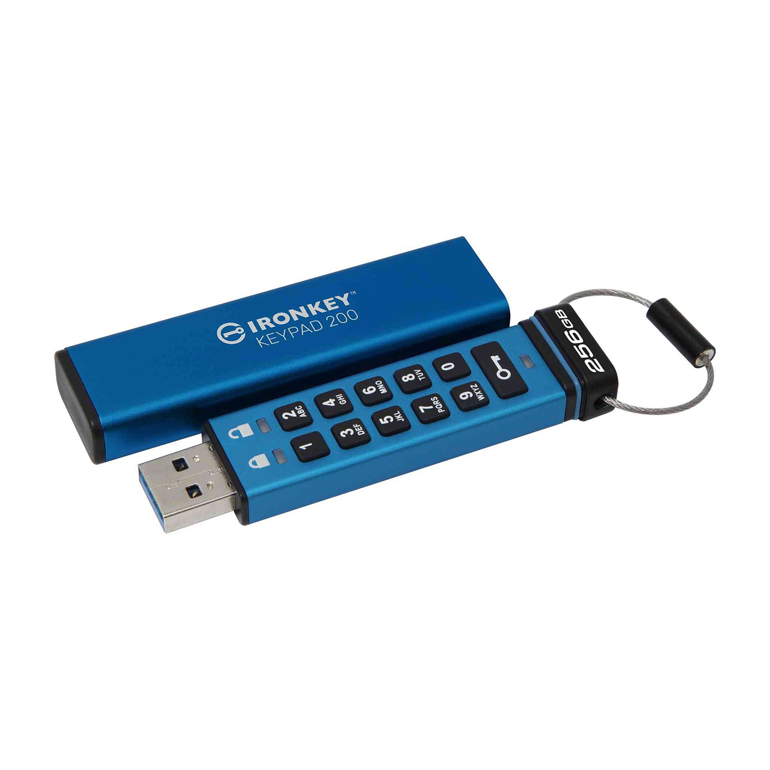 Kingston – Clé USB cryptée IronKey Keypad série 200, certifiée FIPS 140-3 niveau 3, capacité 256&nbsp;Go
