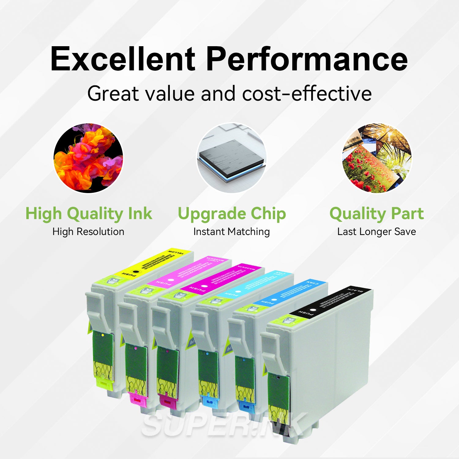 Compatible avec la cartouche d'encre combinée T078 d'Epson par Superink