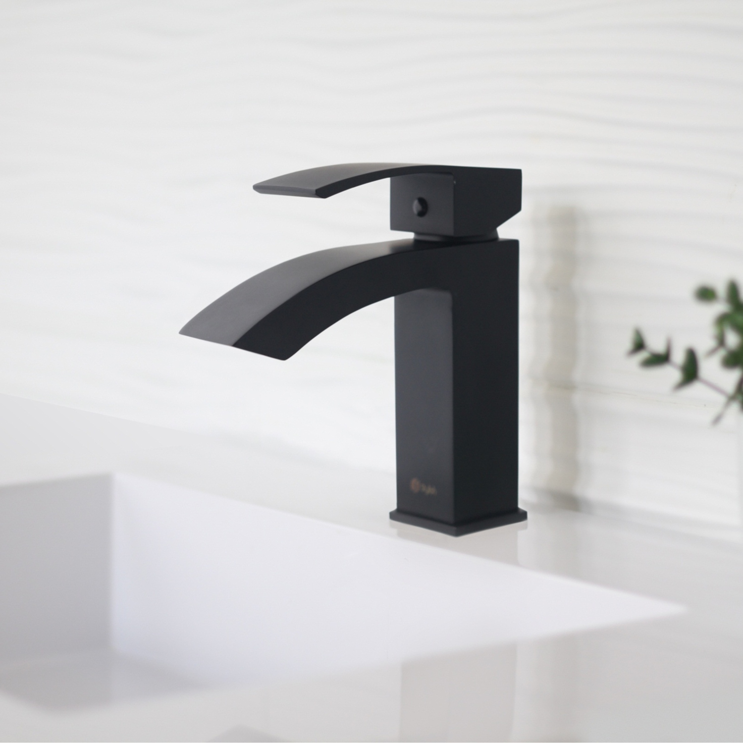 STYLISH Single Handle Bathroom Faucet for Single Hole Brass Basin Mixer Tap, Matte Black B-109N