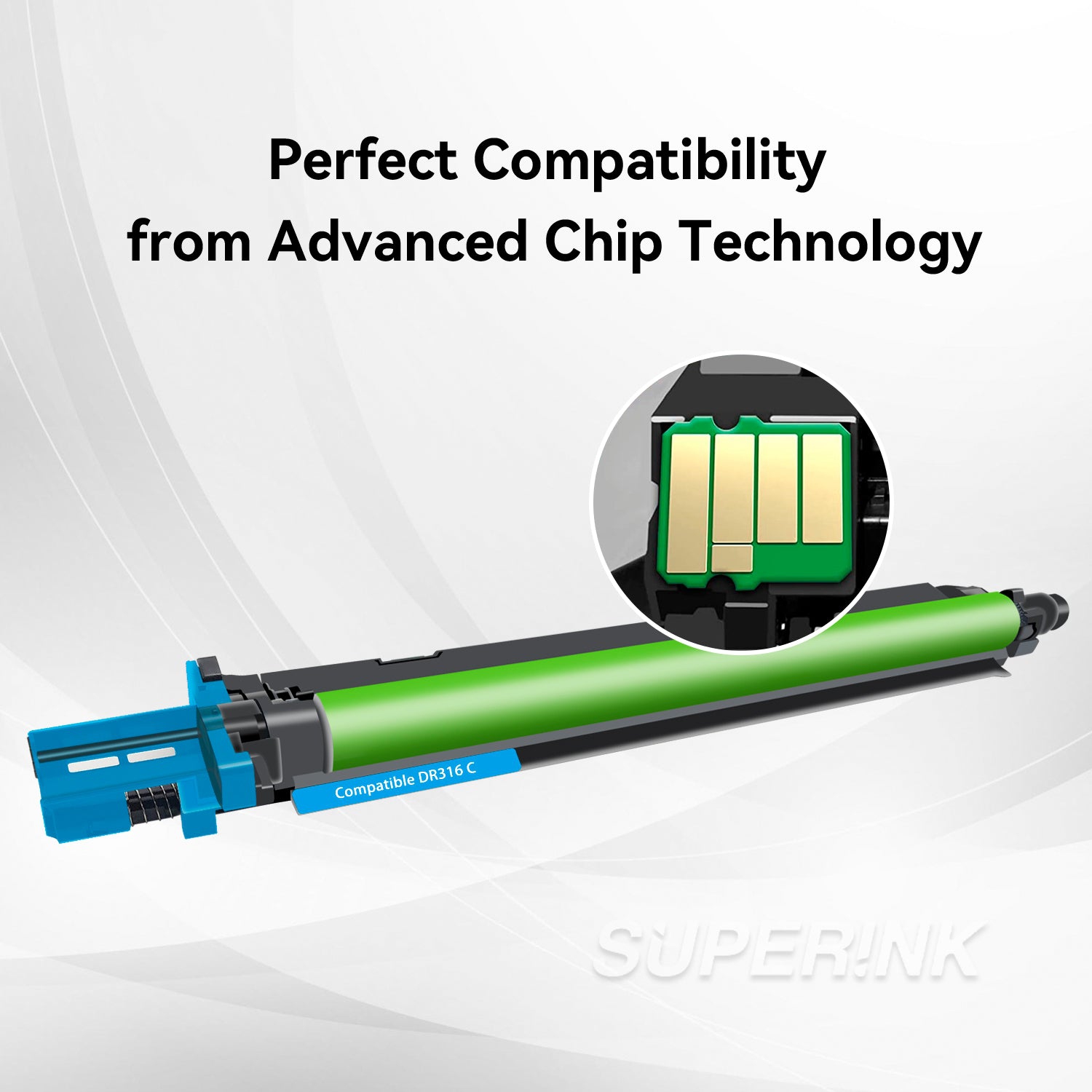 Compatible Konica Minolta AAV70TD DR-316C Cyan Drum Unit By Superink